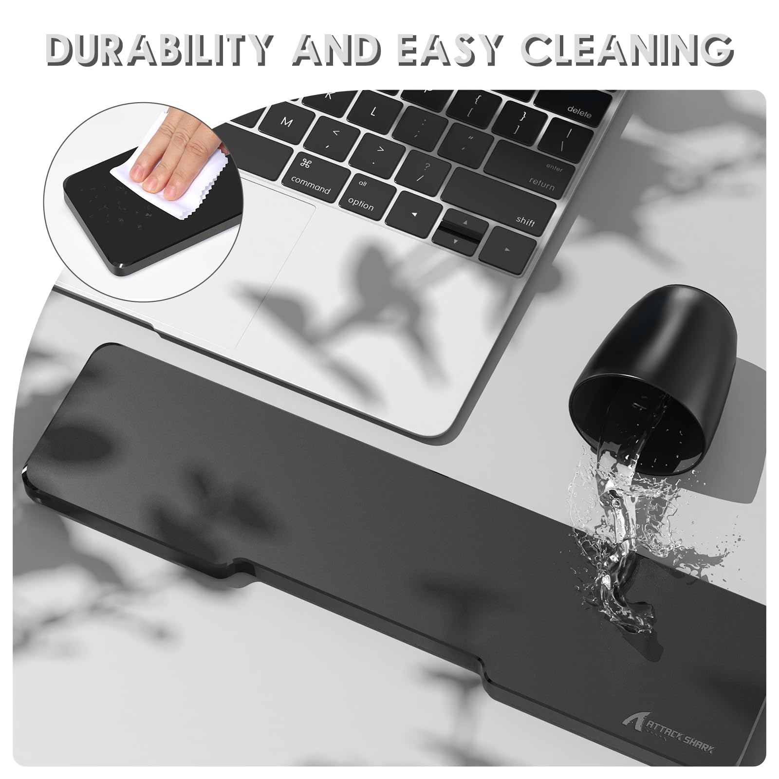 Repose-poignet en acrylique transparent pour clavier d'ordinateur, bureau, jeux sur PC, ordinateur portable, Mac, confortable, léger, ergonomique pour une saisie facile