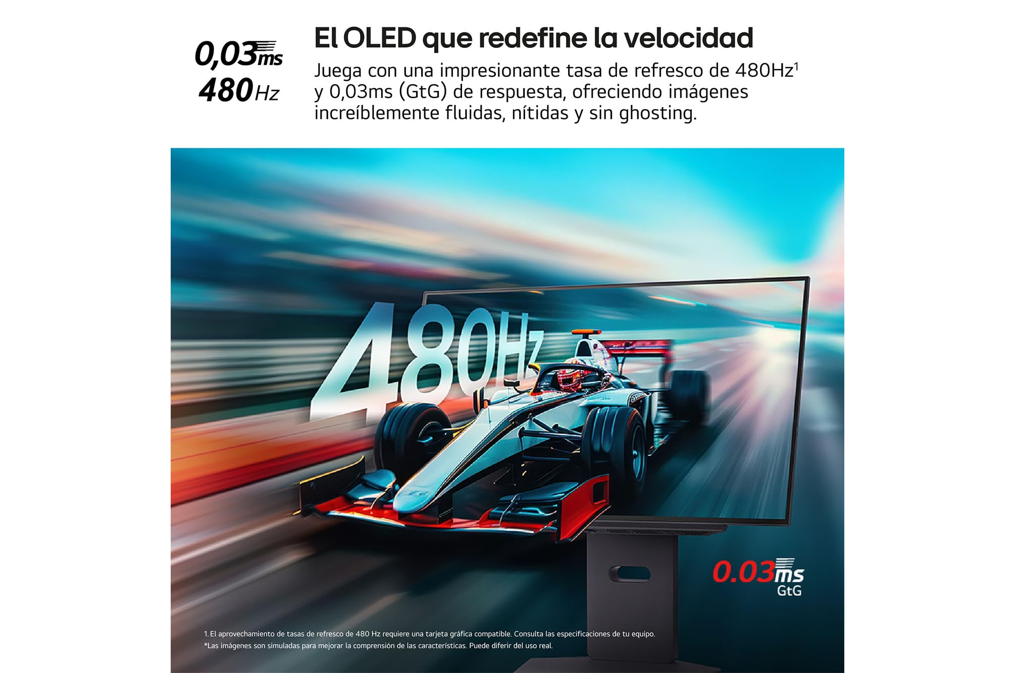 LG 27GX790A-B - Monitor Gaming Ultragear 27", Panel OLED, QHD (2560x1440), 16:9, 480Hz, 0.03ms, G-Sync Compatible, FreeSync Premium Pro, Pivotable, Morado Grisáceo — view 4