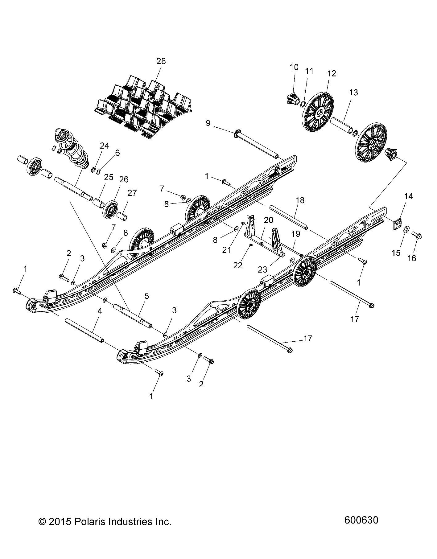 Polaris OEM Snowmobile PEAK 2.5/2.25 15
