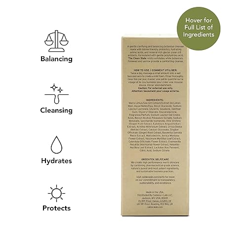 Miniatura 5 de Caldera  Lab The Clean Slate - Limpiador facial orgánico espumoso para hombre para piel seca sensible y normal vegano natural y antioxidante