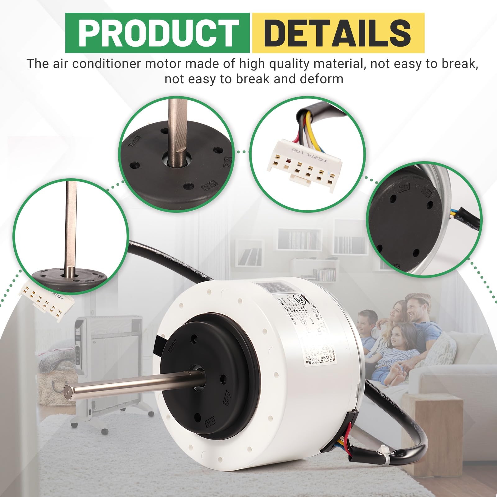 Motore del ventilatore senza spazzola di CC del motore del condizionamento d'aria di WZDK58-38G SIC-55CVL-F159-1, 58W 8P 1350r/min CCW 5 fili per il condizionatore d'aria dell'invertitore di