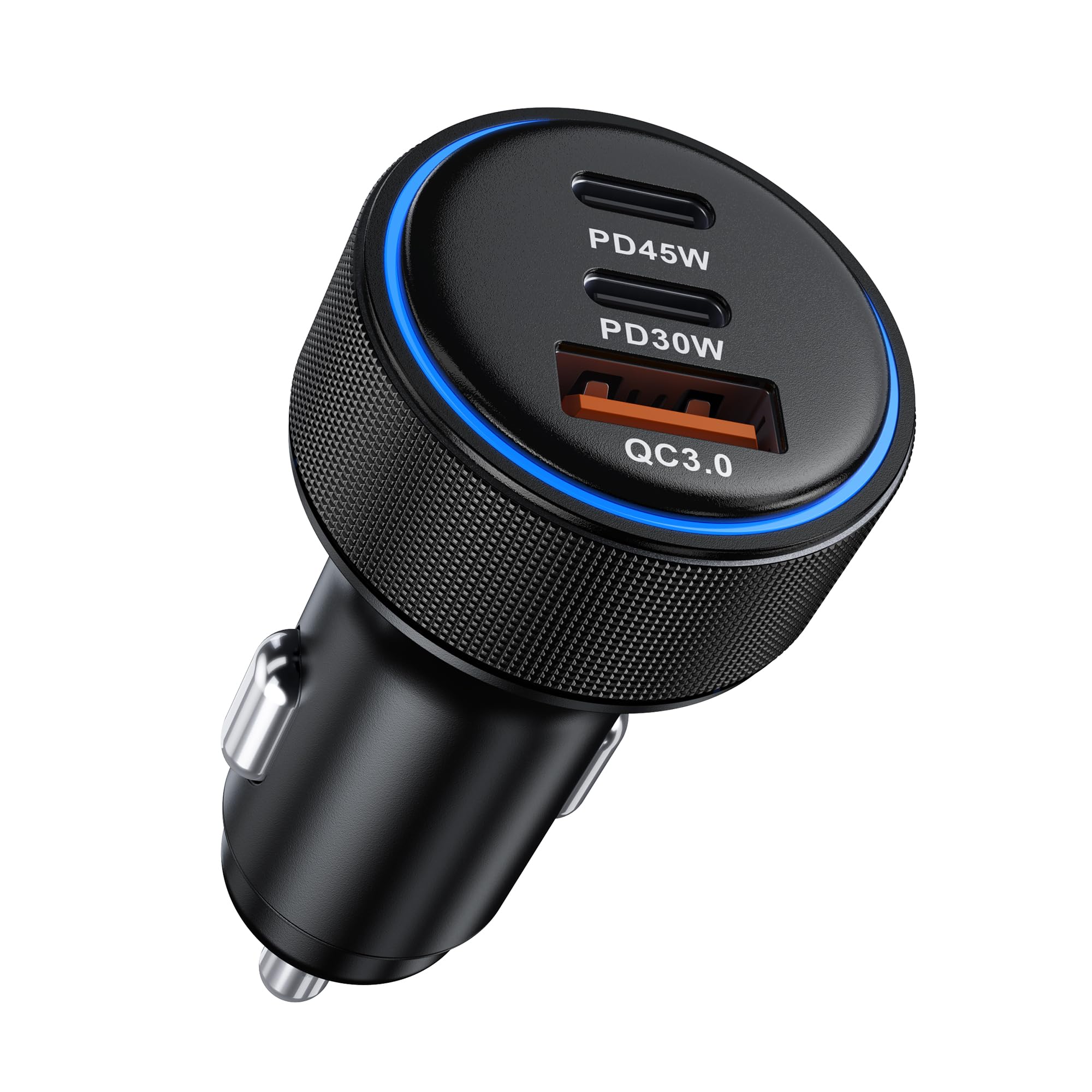 PD45W 3ポート シガーソケット USB C & USBA カーチャージャー…