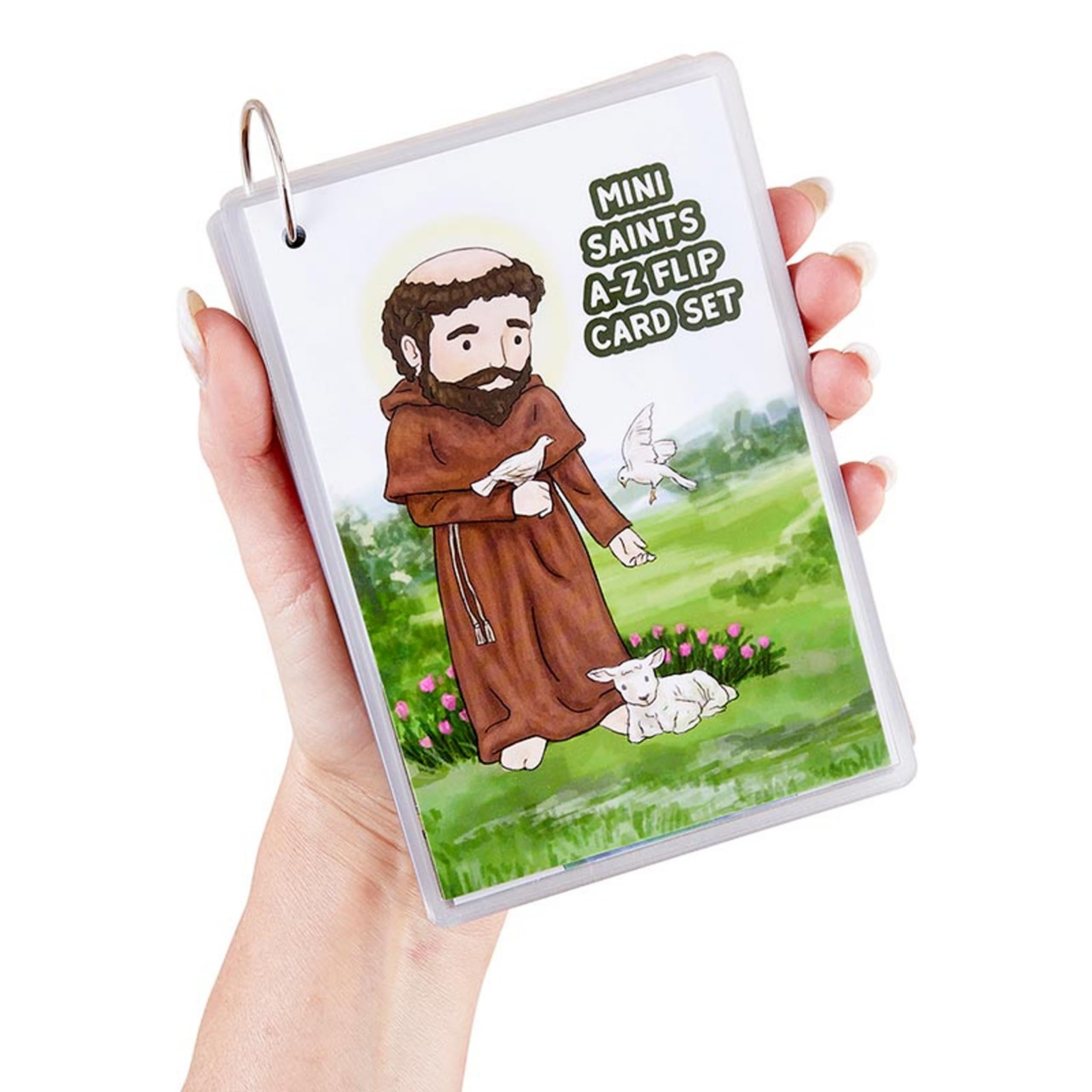 Christian Brands Autom Christian Gifts Bible Study- 4 x 6-Inch Memory Flash Cards, Set of 27, Mini Saints from A-Z - Image 6