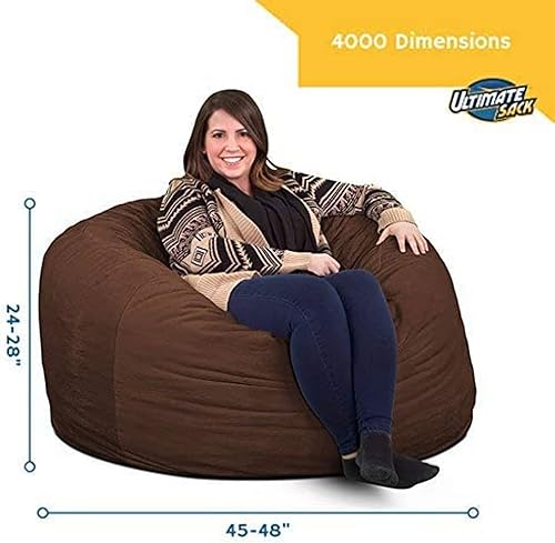 Miniatura 3 de ULTIMATE SACK Sillón tipo puf de 4 pies, puf de gran tamaño para adultos, cómodo sillón tipo puf, sofá tipo puf para tumbarse, sofá tipo puf para