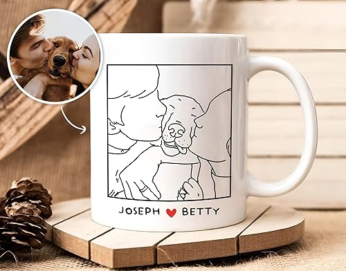 Taza de retrato artístico sin rostro personalizada, impresión de retrato sin rostro, retrato personalizado, retrato artístico personalizado,