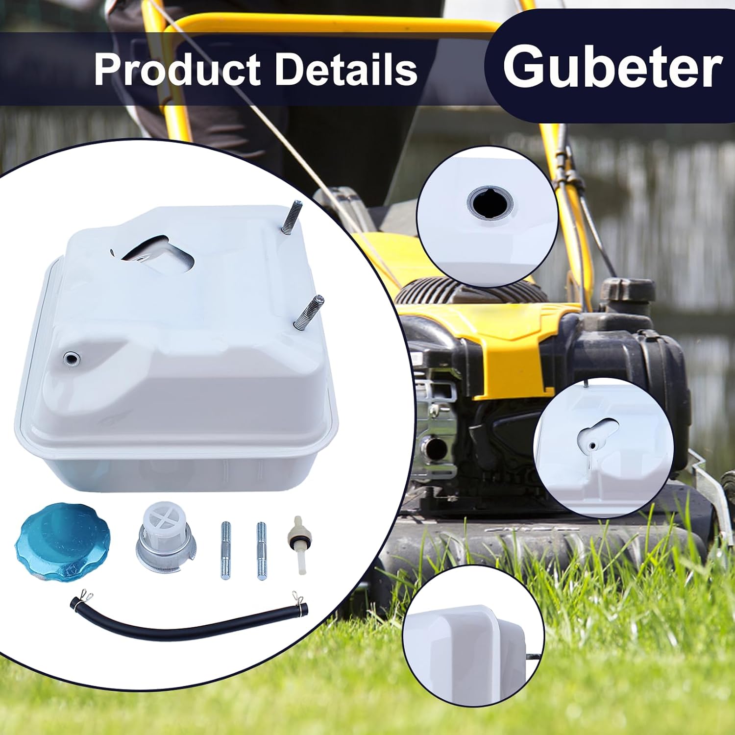 Fuel Tank for Honda GX390 GX340 GX270 GX240 GX420 301cc 389cc 420cc 8HP 9HP 11HP 13HP 16HP Engine Replaces 17510-ZE3-020ZA 17510-ZE2-801ZC Fuel Tank