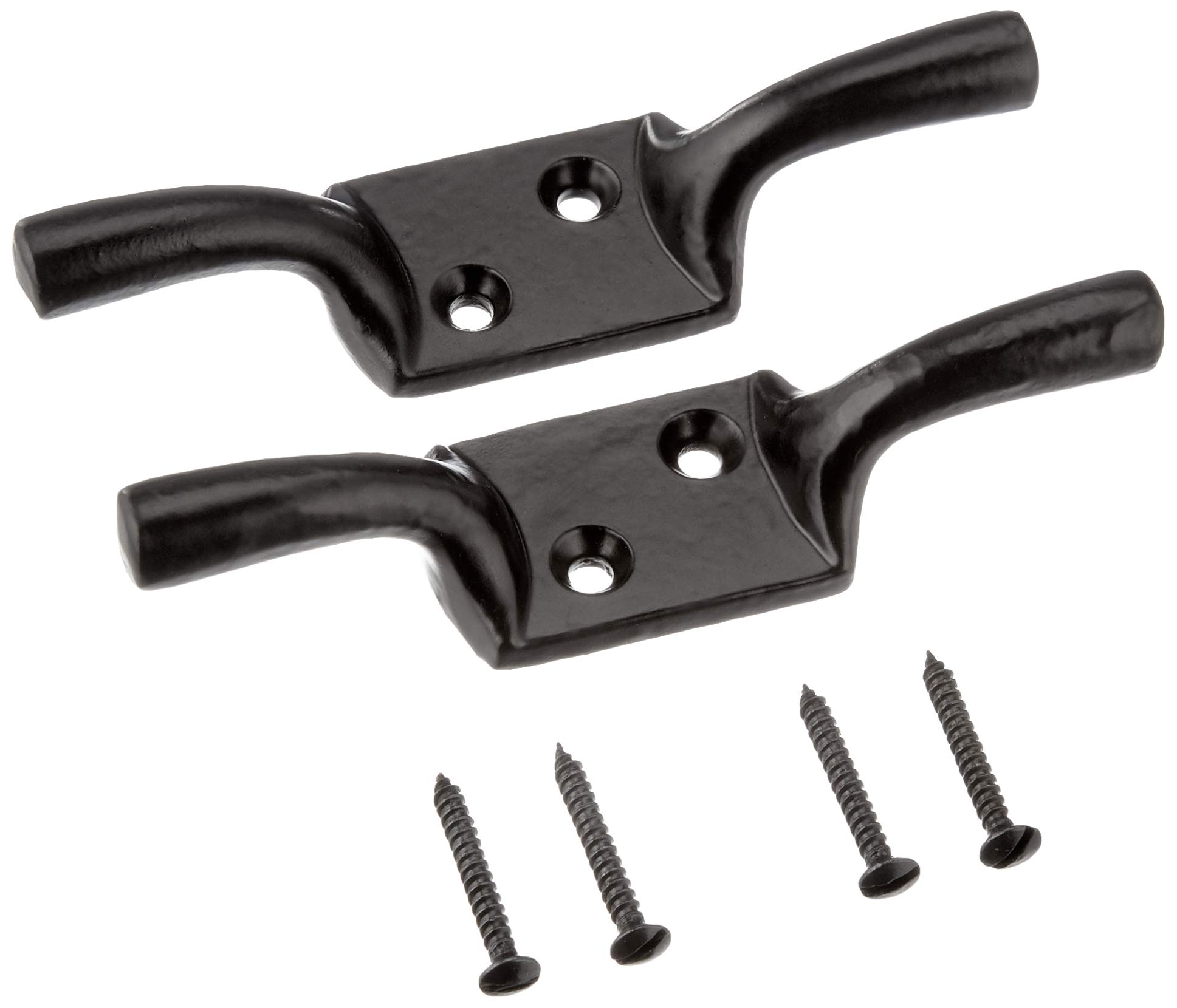 Bulk Hardware BH00403 Paquet de 2 - Taquets d'amarrage poli 100 mm Noir
