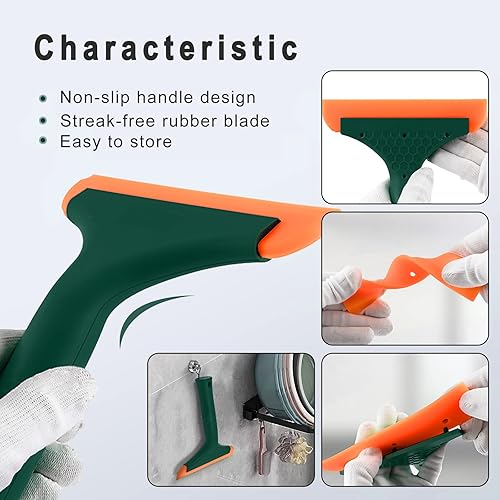 Miniatura 5 de jeseny 2 raspadores de goma para automóvil, herramientas de película adhesiva antiarañazos, raspador multifuncional para limpiaparabrisas de vidrio,