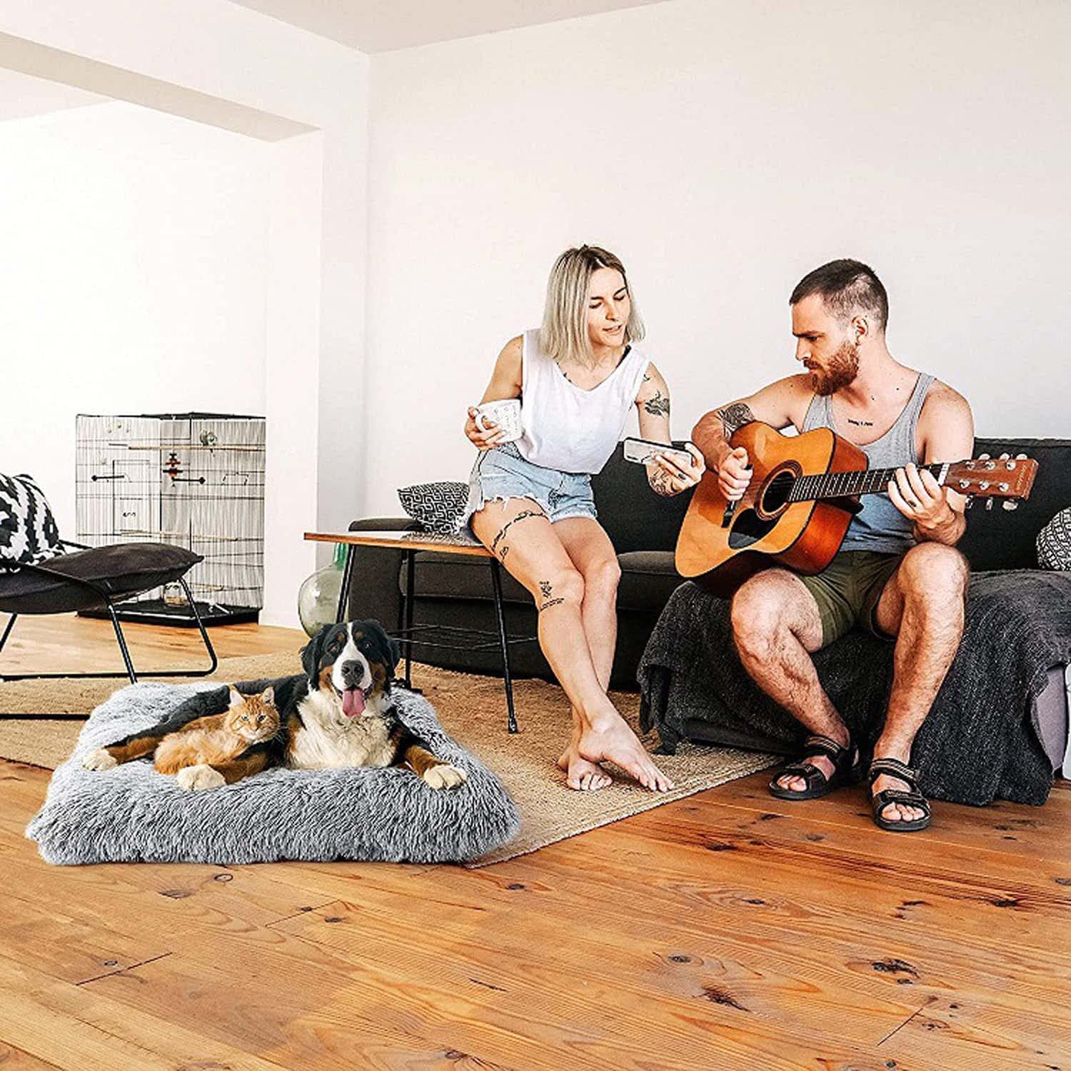Xpnit Hundebett-Matratze Größe L – 100x70x10 Cm, Waschbar, Mit Rutschfester Unterseite