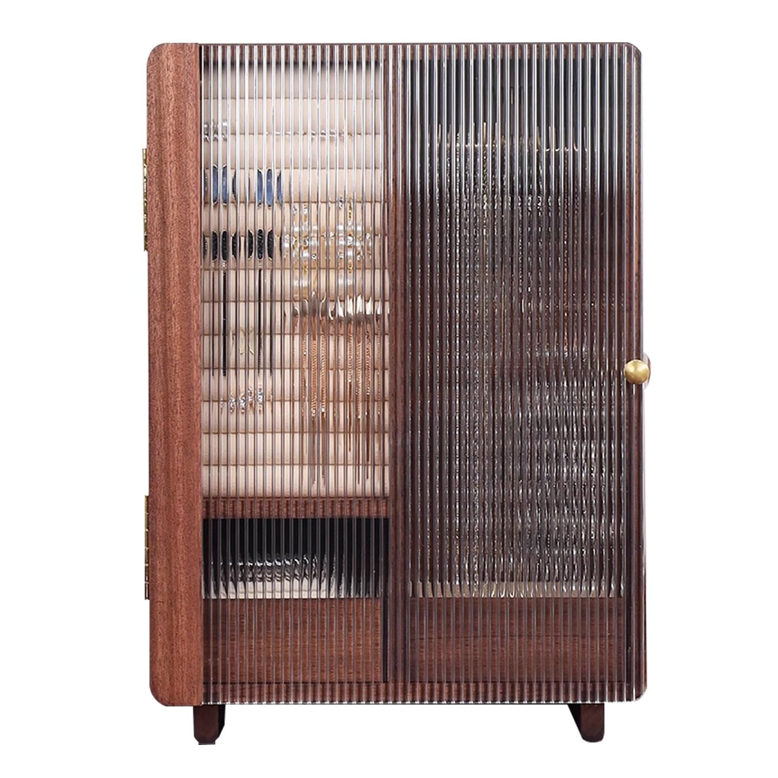 TBLOTYD Jewelry Armoire, Jewelry Cabinet, Jewelry Organizer for Women, Standing Jewelry Cabinet, Large Capacity, Partition Storage,Brown