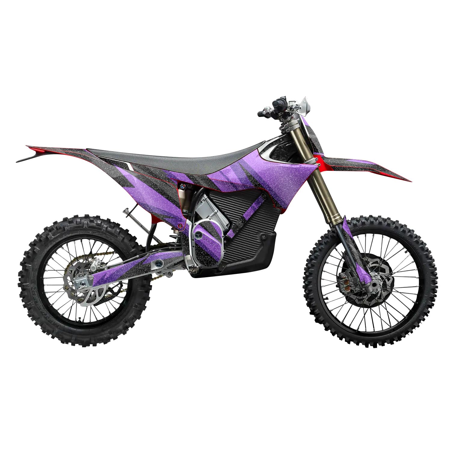 Glossy Glitter Stark Varg MX 2023-2025 Graphics Kit Wrap - Tribe Arc Purple - Varg MX Skin - Premium 3M Vinyl Protective Wrap Decal Cover - Easy to Apply | Crafted in The USA by MightySkins