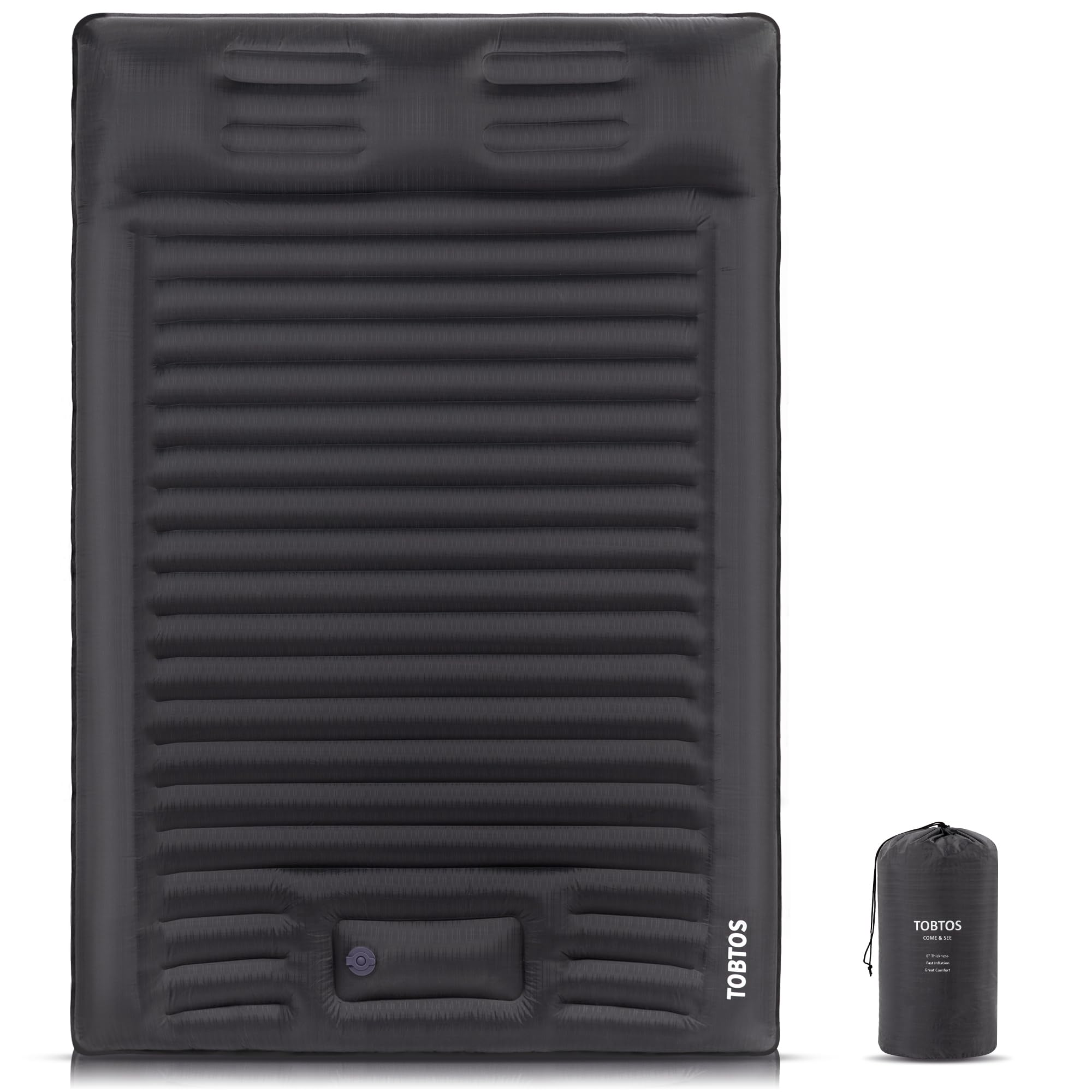 TOBTOS Double Sleeping Pad for Camping, Extra Thick 6
