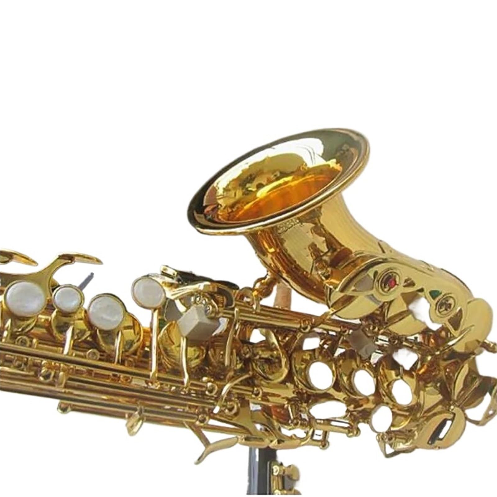 Strumento Sassofono Sassofono Soprano Curvo Oro Strumento Da Gioco Professionale Sax Soprano Curvo E Scatola Rigida