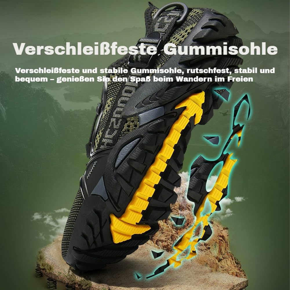 Orthotrekking Wanderschuhe, OrthopäDischer Wanderschuh FüR Senioren, Schuhe Mit DäMpfung, rutschfest, Atmungsaktiv Und Schmerzfreiem Gehen