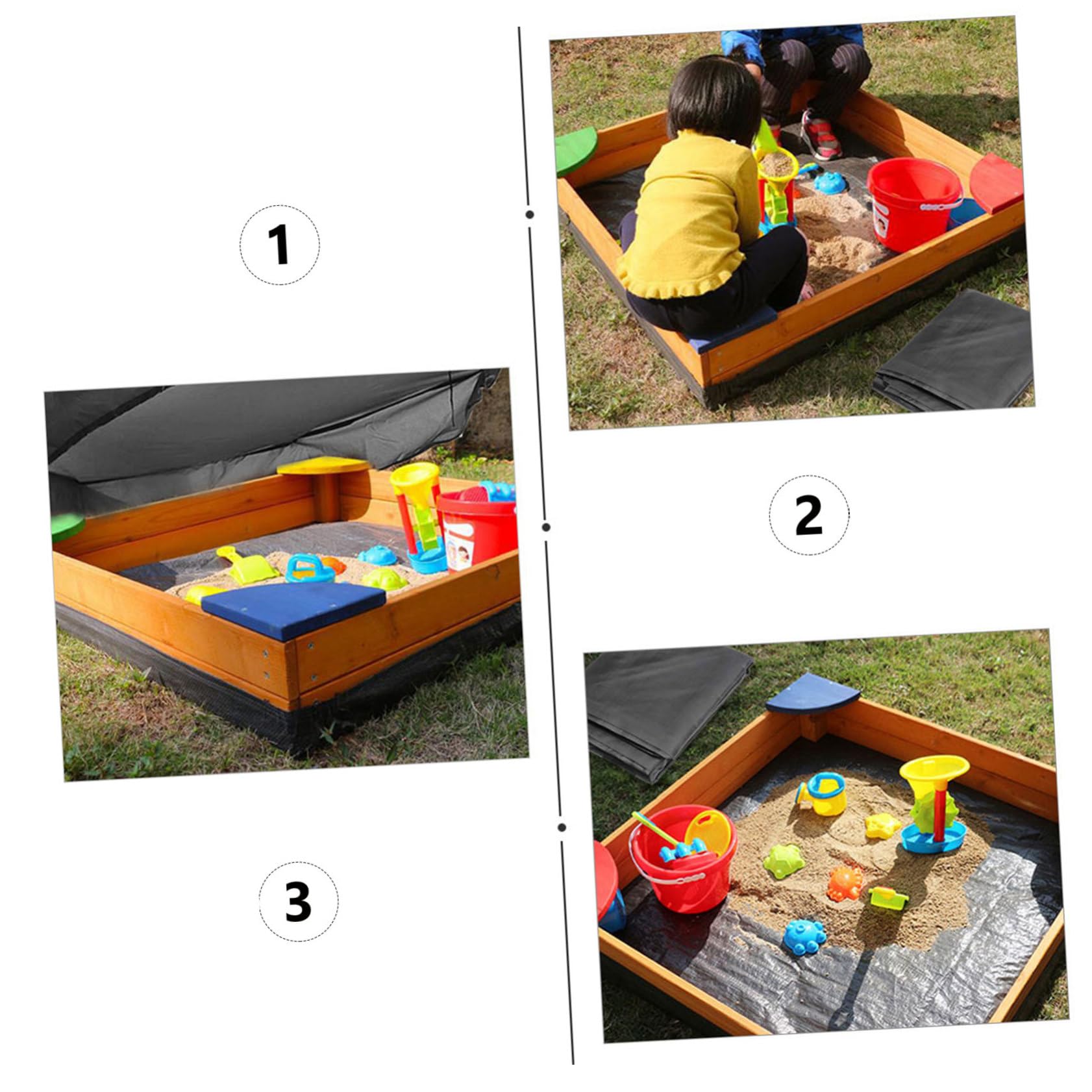 YARNOW Garden Sandbox Cover Dustproof Protective Canopy for Outdoor Play Includes Drawstring for Ideal for ' Sandpits and Bath Sandboxes