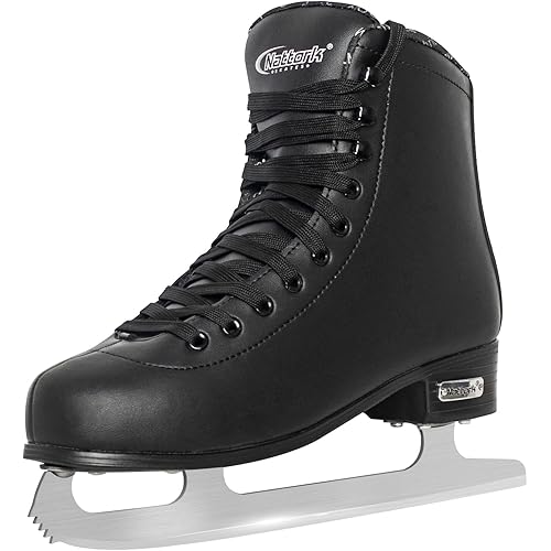 Nattork Figure Skates Excellence Stainless Steel Blades Ice Figure Skating with Enhanced Support Strength Performance and Ultimate Comfort for Youth and Adult