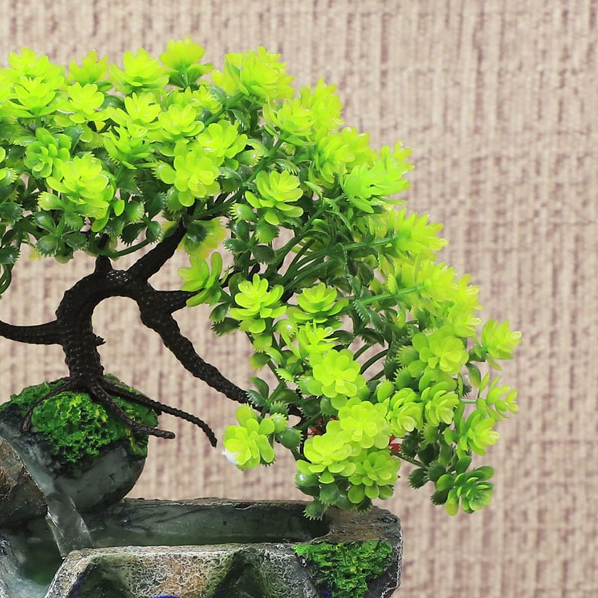 LINGNI デスクトップ噴水 樹脂 卓上 室内噴水 風水 玄関 置物 インテリア かしつき 加湿器 流水 工芸品