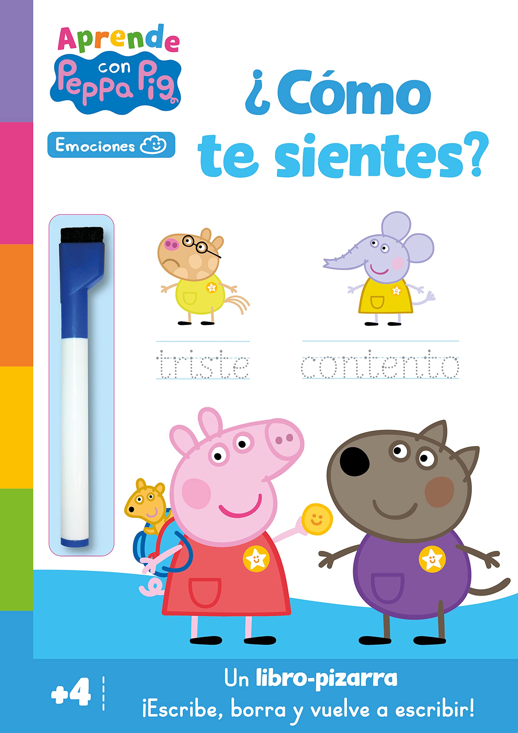 Peppa Pig. Primeros aprendizajes - Aprende con Peppa. ¿Cómo te sientes? (Libro-pizarra): ¡Escribe, borra y vuelve a escribir! (Altea)