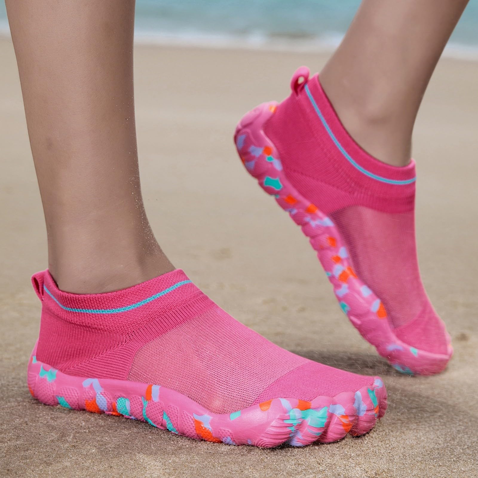 Zapatos de Agua Barefoot Unisex Cómodas Antideslizantes Escarpines Piscina | Barefoot Mujer Hombre Ligera Cómoda Zapatillas Transpirable de Secado Rápido Calzado Antideslizante para Playa Piscina