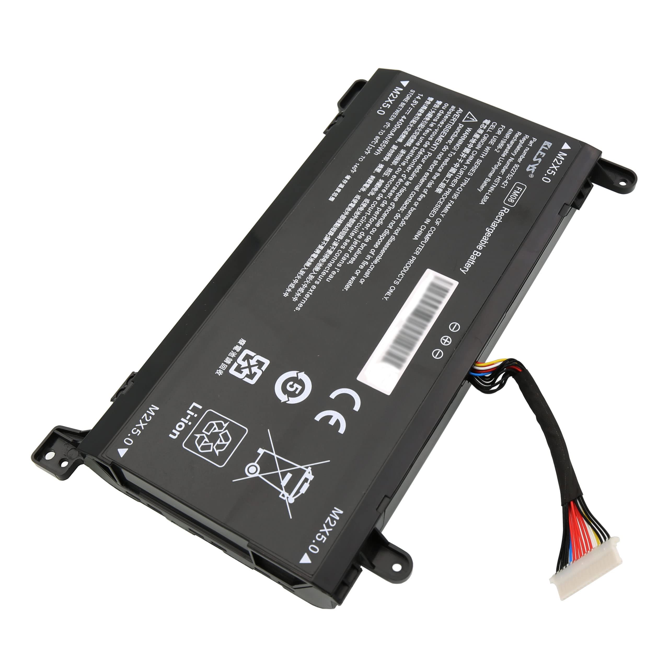 BLESYS 16 Pin FM08 Akku für HP Omen 17-an0xx 17-an000 17-an100 17-an028ng 17-an086ng 17-an101ng 922976-855 922977-855 922752-421 922753-421 HSTNN-LB8A Laptop Ersatzakku 14.4V 86Wh [16 Kabel]