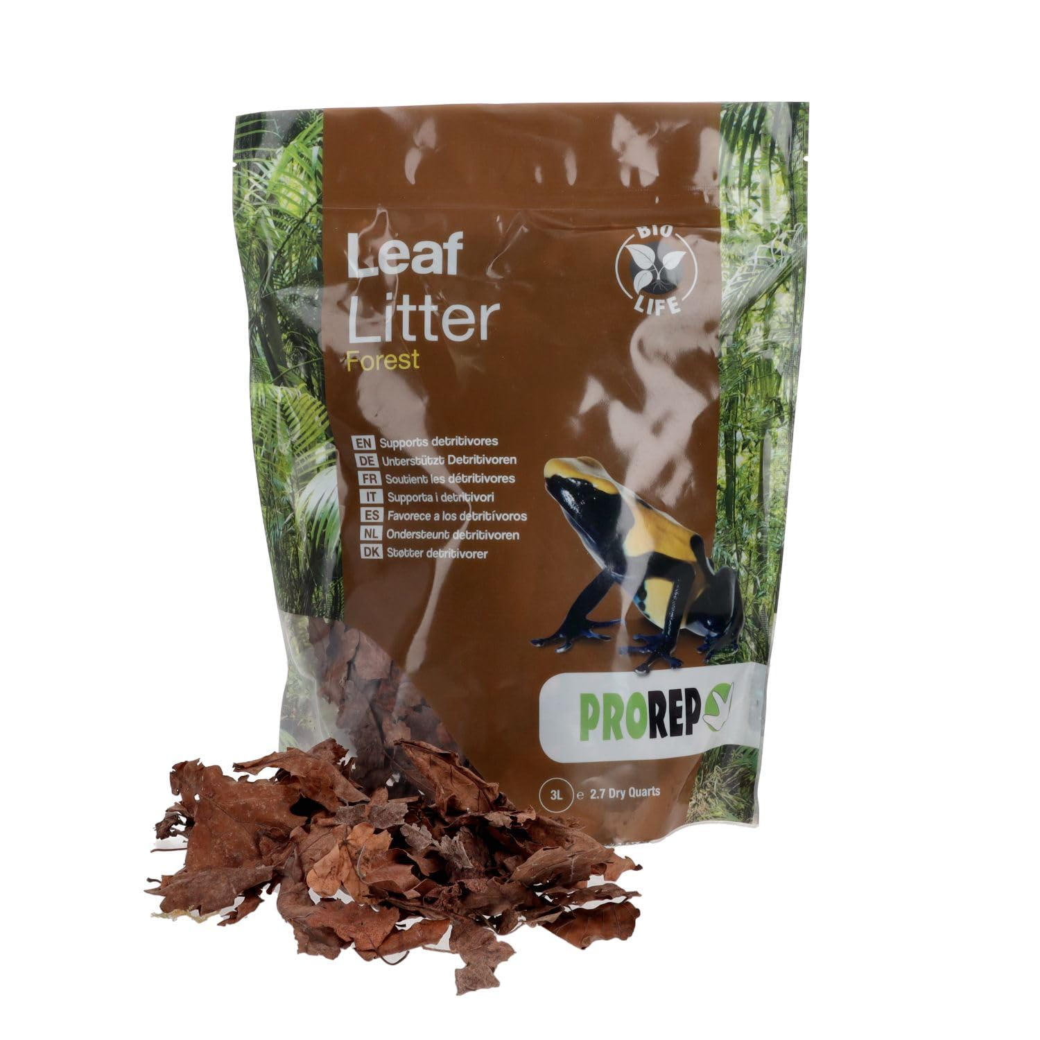 ProRep Leaf Litter Substrate 3l Bag | Reptile Substrate | Leaves for Bioactive Set Up and Isopods | Leaf Litter for Reptiles
