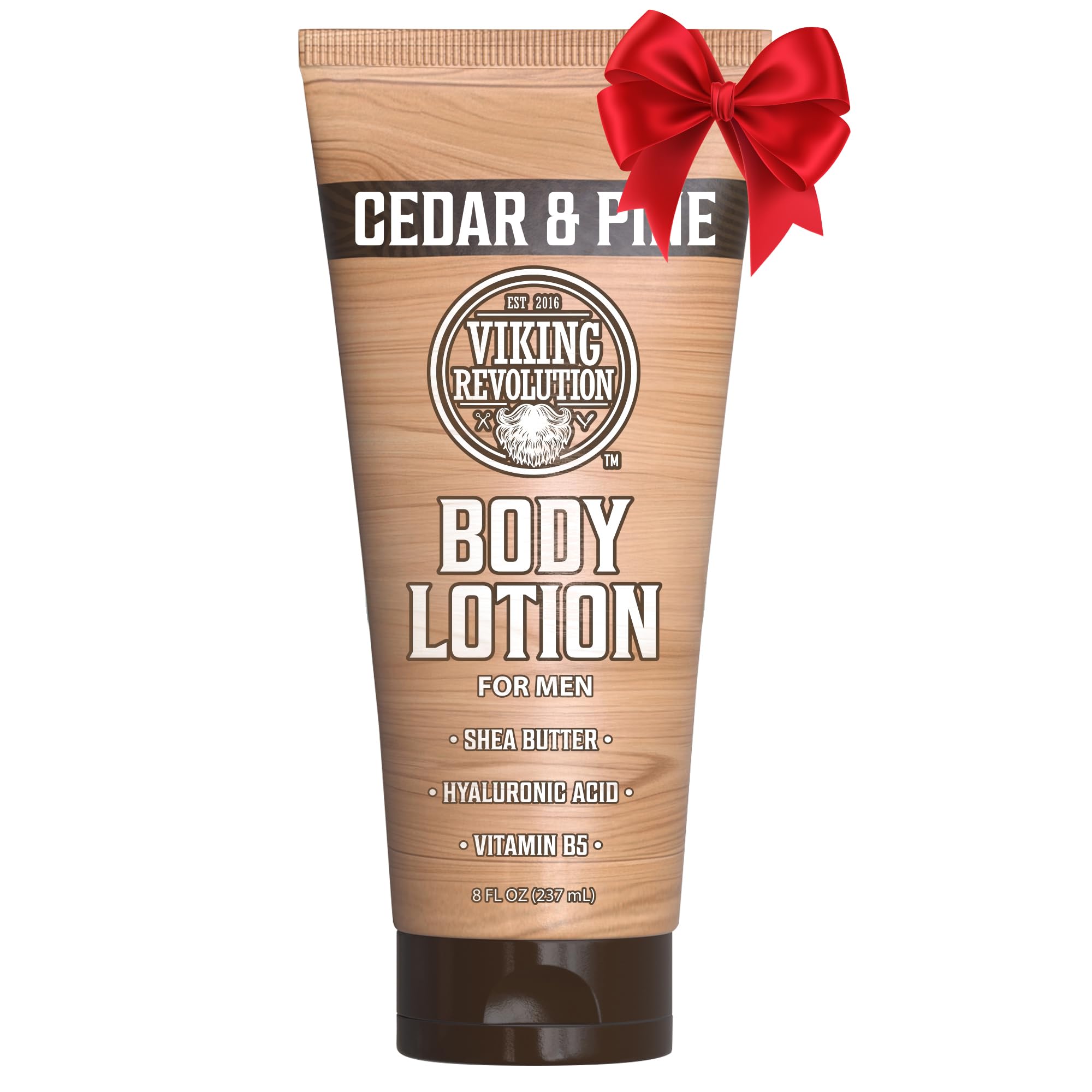 Viking Revolution Cedar and Pine Body Lotion for Men – Mens Lotion for Dry Skin with Shea Butter, Hyaluronic Acid and Vitamin B5, Nourishing Mens Body Lotion for Hydrated and Smooth Skin (8oz, 1 Pack)