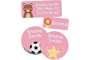 Melu Kids Name Labels for Daycare, No-Iron, Washable, Personalized Kids Name Stickers