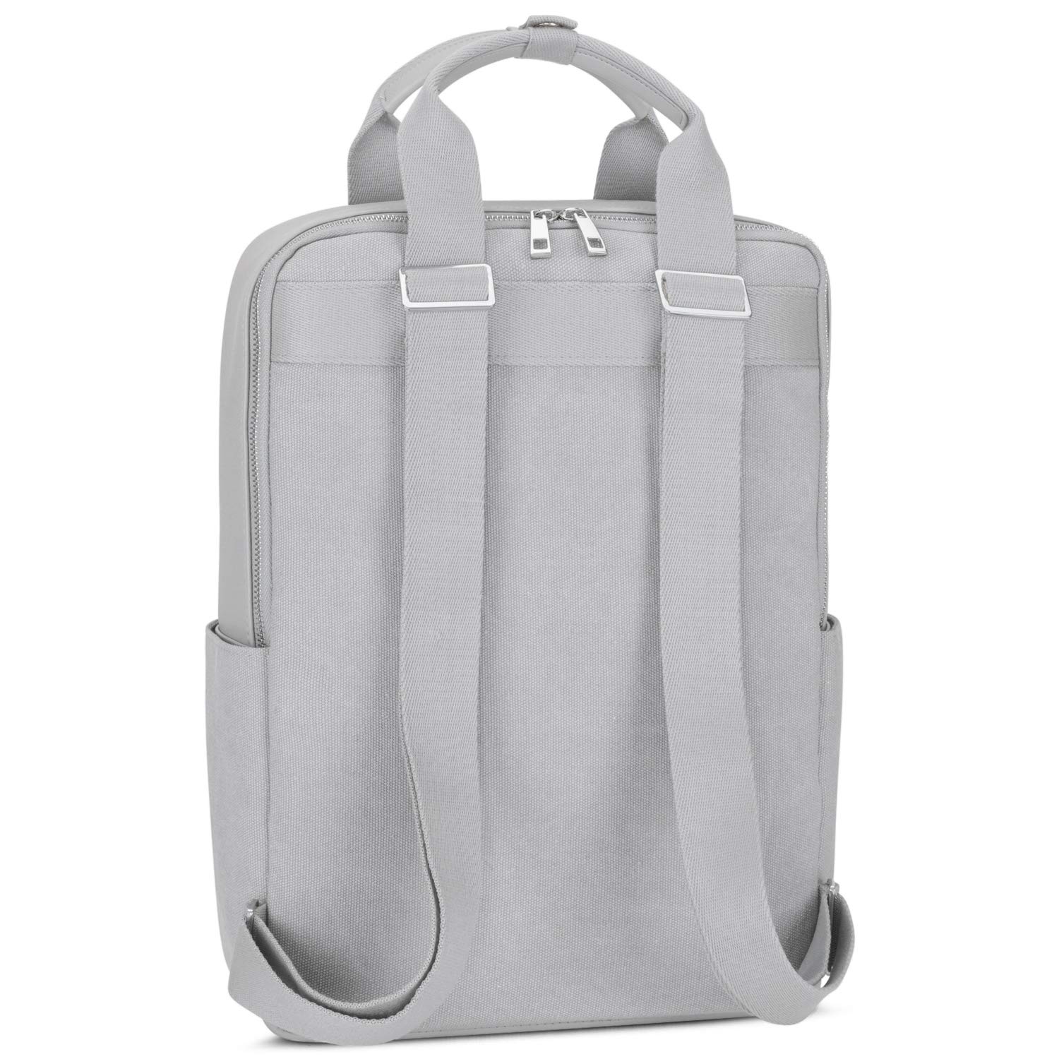 Plecak damski – Expatrié Mila Daypack z bawełny Canvas i wegańskiej skóry – plecak dzienny, mały plecak na czas wolny i biznesowy – torba o pojemności 12 litrów z kieszenią na laptopa o przekątnej