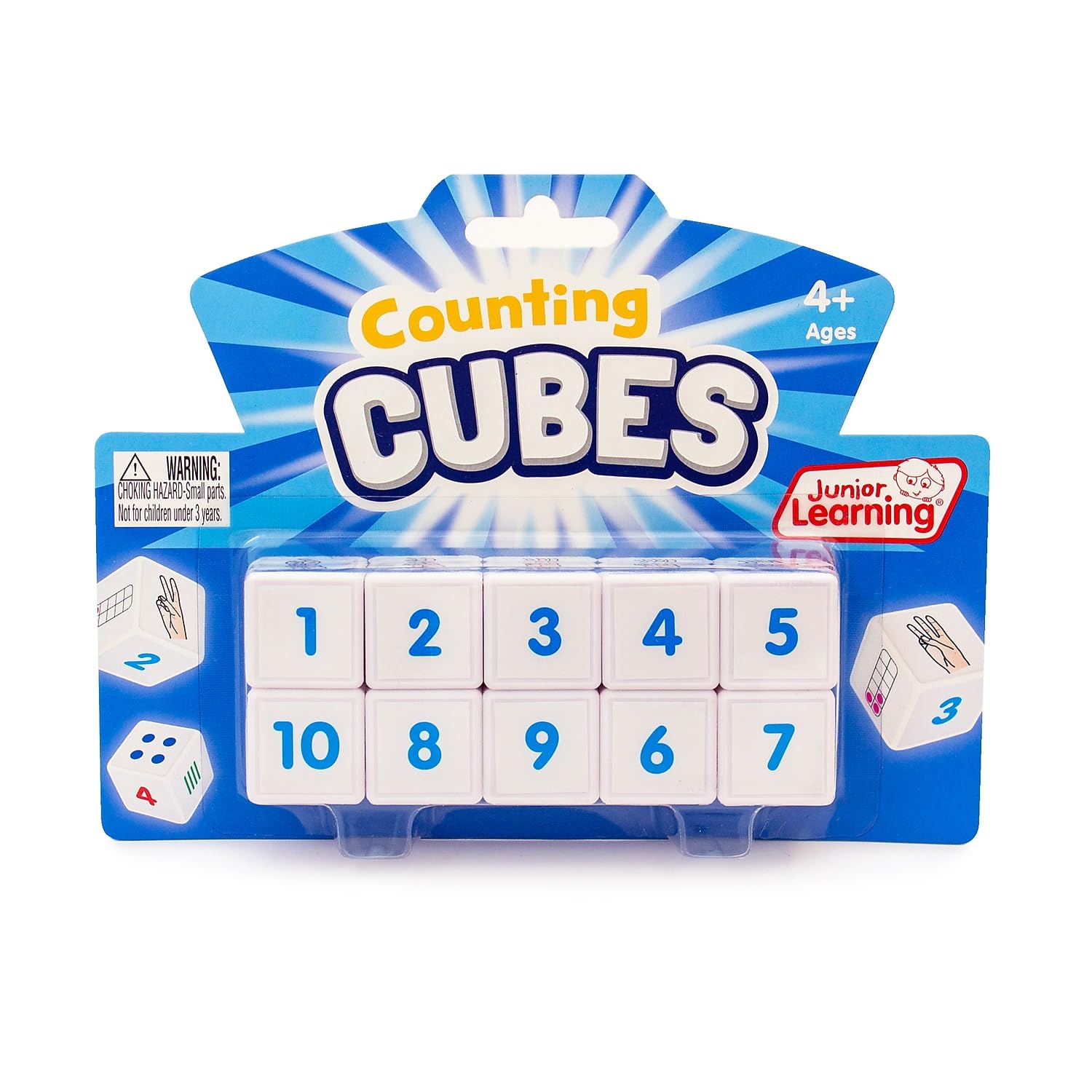 Junior Learning- Ten Learning Juego de Dados para Contar Cubos, Multicolor (JL645)