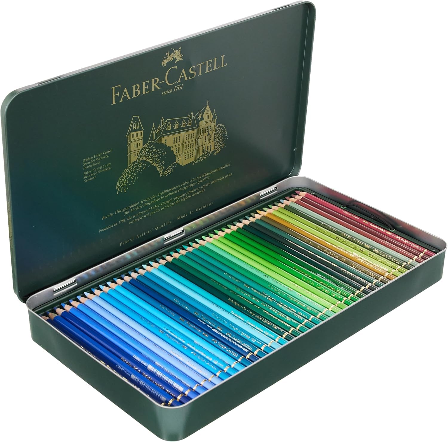 Faber-Castell 110011 - Künstlerfarbstifte Polychromos, 120er Metalletui (Metalletui + Graphit Set, Mehrfarbig, 1 stück (1er Pack))