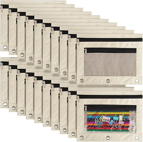 20 bolsas para lápices para carpetas de 3 anillas, color azul cielo, con cremallera, bolsa de 3 anillos para lápices para aula, bolsas a granel para disponible en Yaxa Colombia