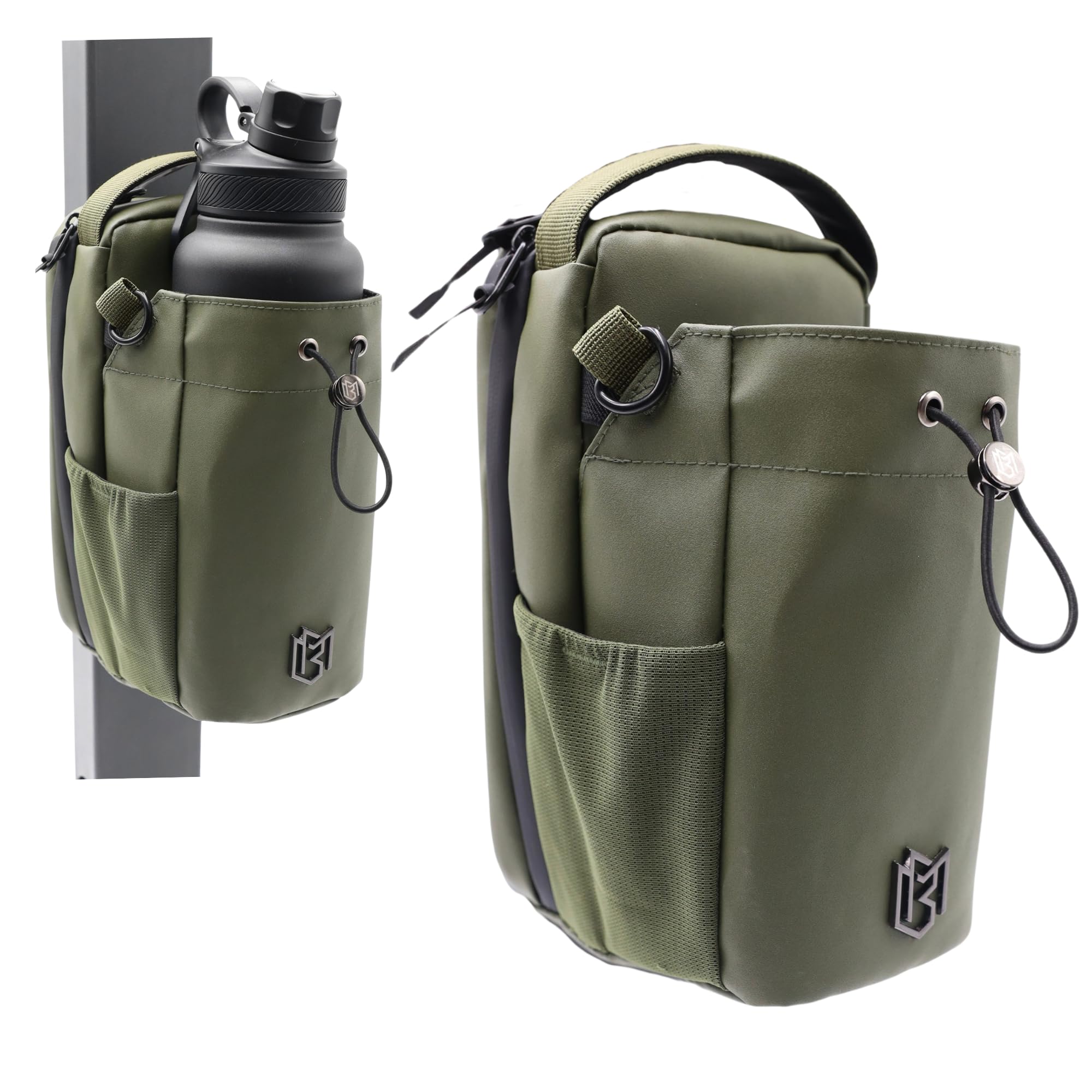 Magnetic Bag Company - Magnetic Bottle Bag for Men & Women | Magnetic Gym Bag for Gym, Travel, Work & Sports | Keep Your Items Off the Dirty Room Floor, Green, 11.2 cm x 14.7 cm x 24.6 cm, Bottle Bag