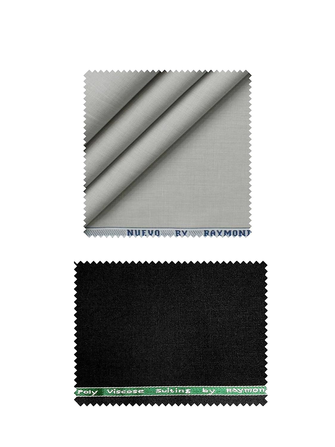 Raymond Polyviscose Trouser- 100% Cotton Shirt Fabric Combo Box (Unstitched, All Weather Fabric, (BLACK PANT+LIGHT GREY SHIRT)-image-33