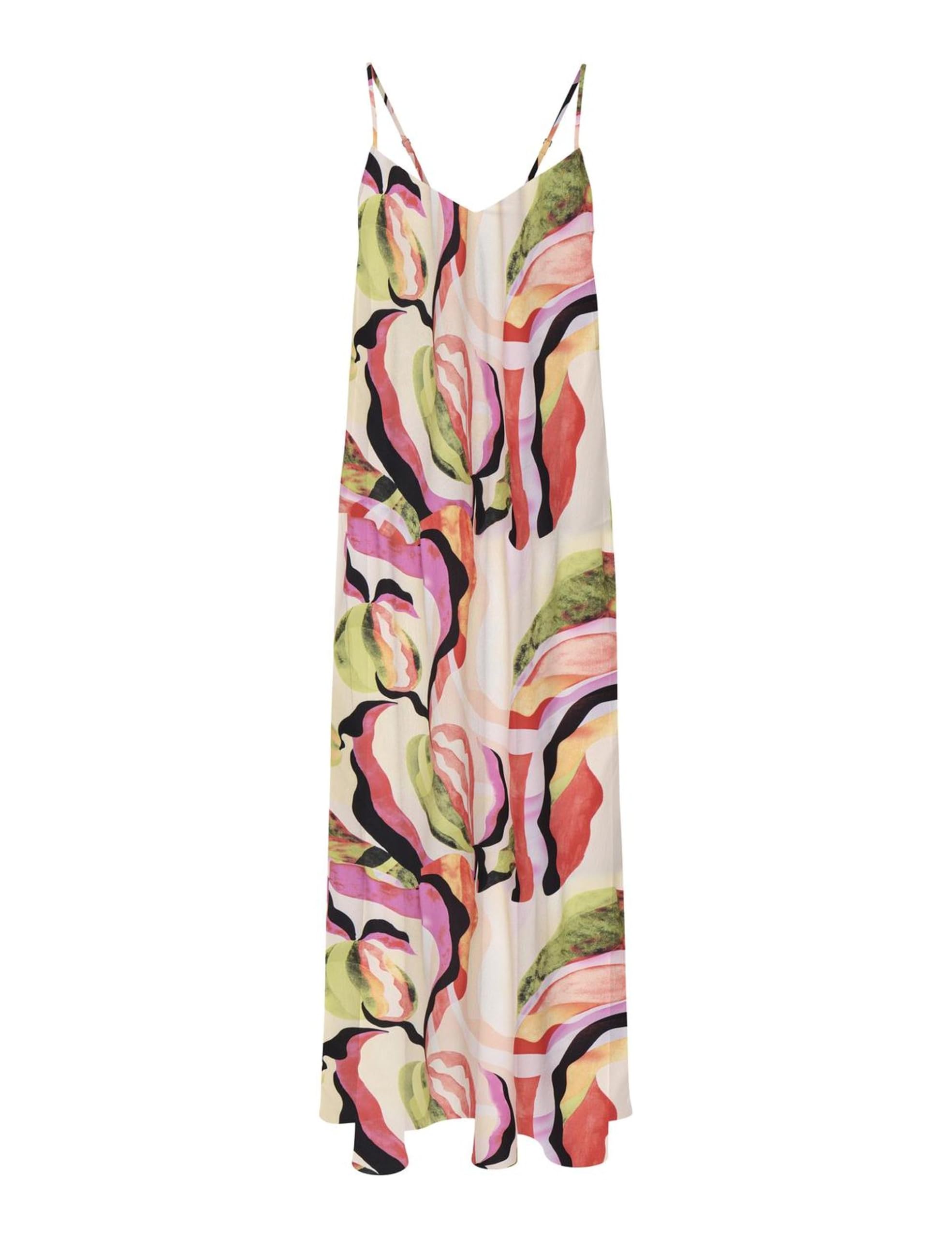 Onlnova Life Vis Roxy Long Dress AOP, Kiwi, M