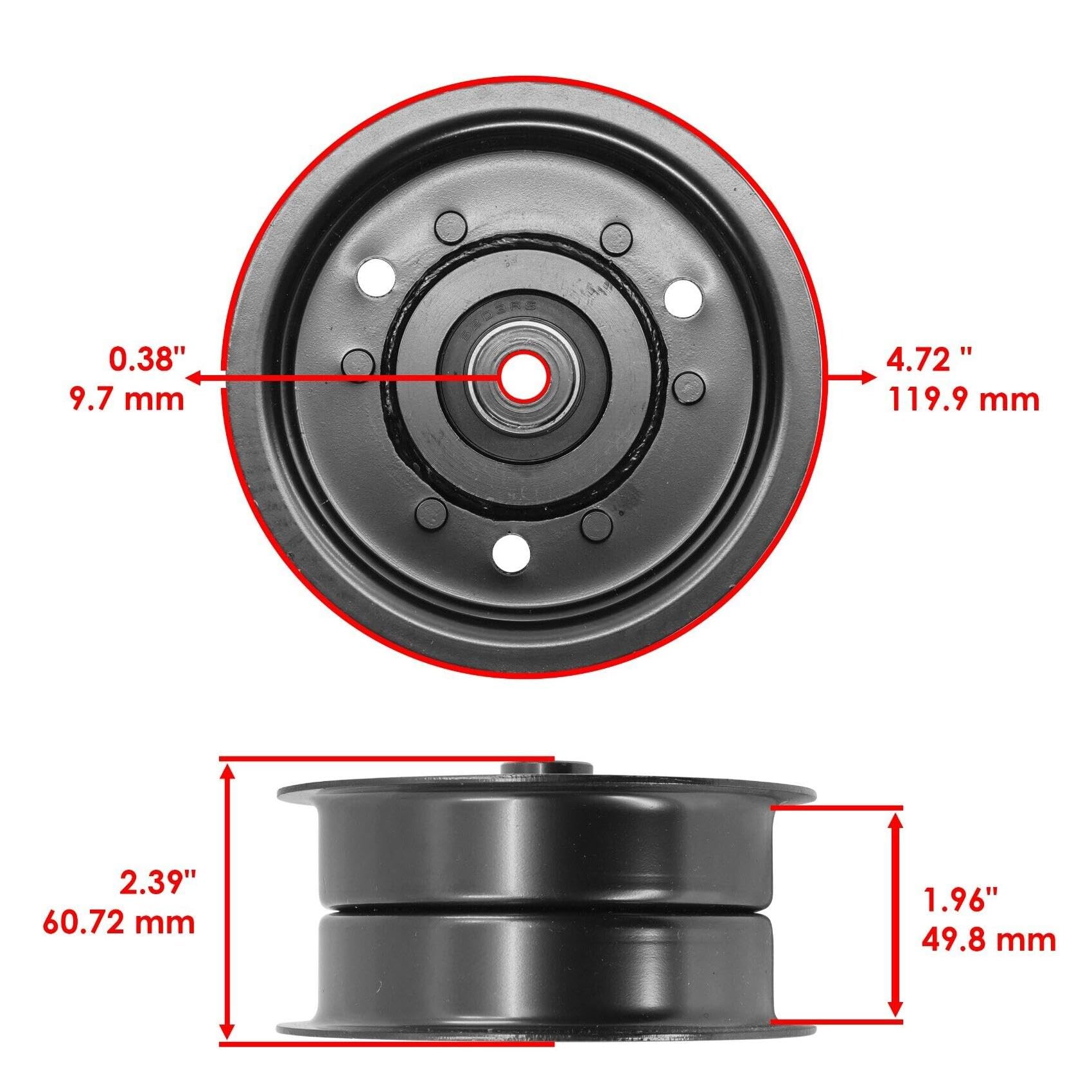 2 Deck Idler Pulley Set 106-2175 Fits Timecutter MX4260 MX5060 SS4235 Z5000