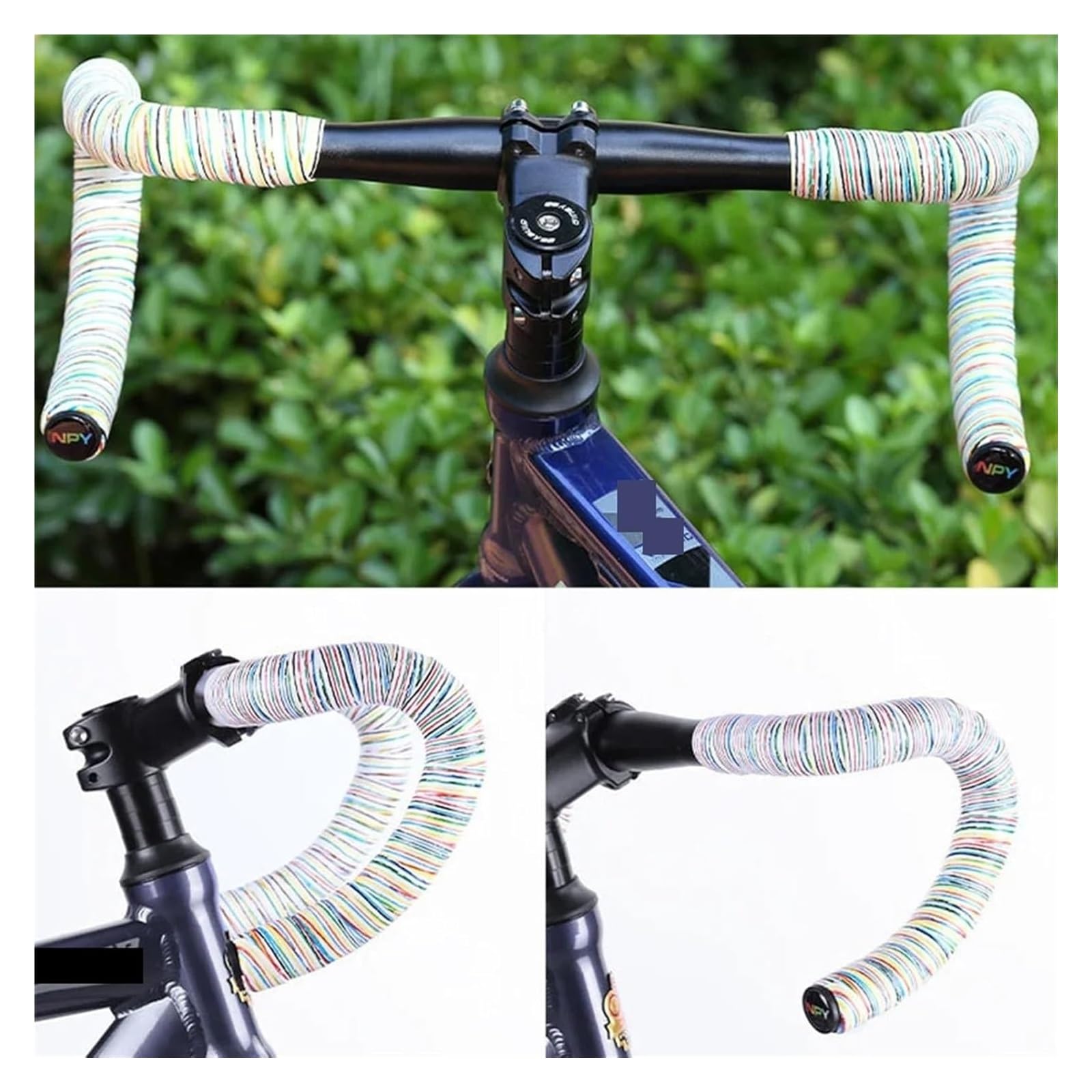Lenkerband, Fahrrad-Lenkerband, Regenbogen-Lenkerband, Fahrrad-Lenkerband, Rennrad-Lenkerband, atmungsaktives, rutschfestes Fahrrad-Lenkerband