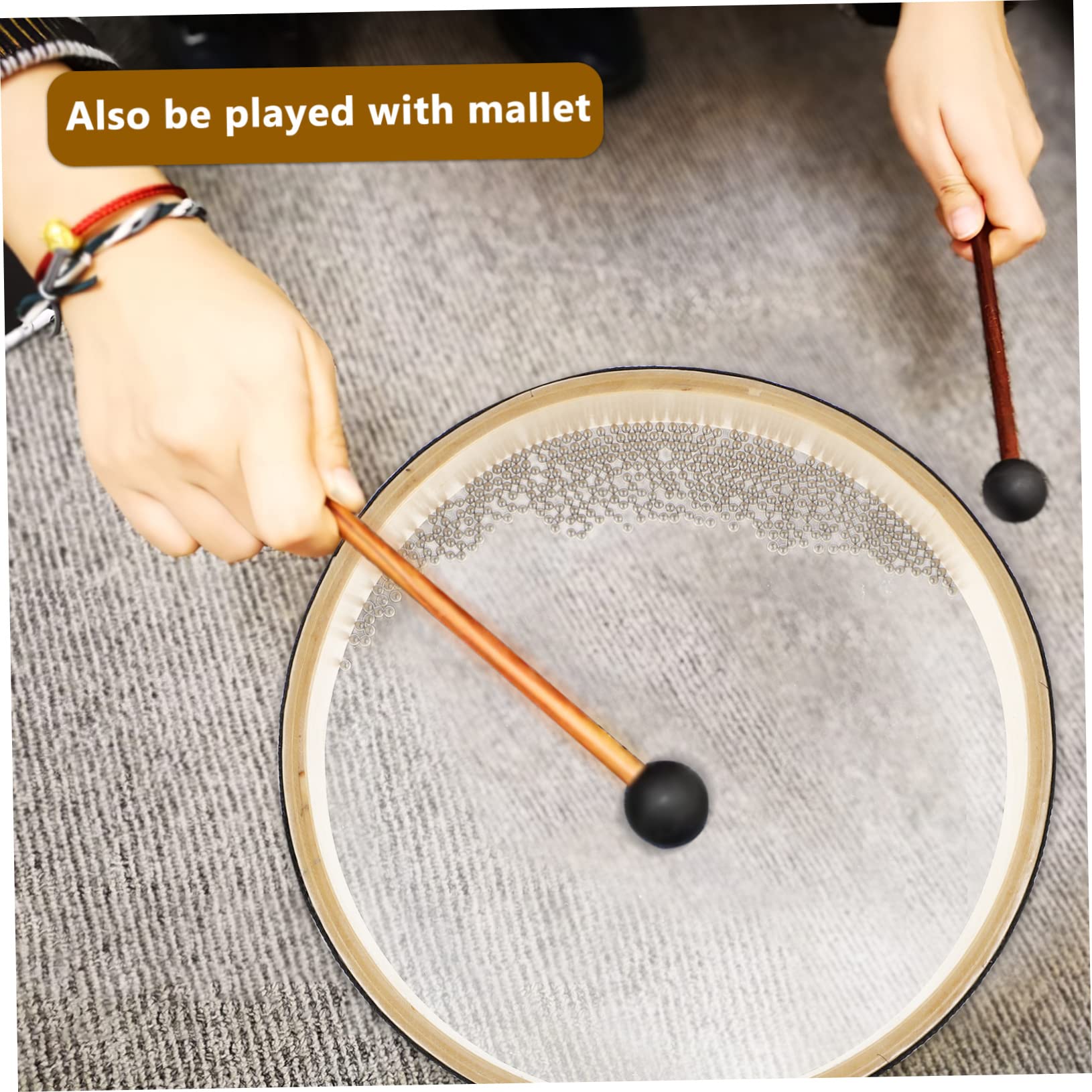 Vaguelly 2 Pcs Surf Drum Strumenti Musicali Per Adulti Grandi Tamburi Oceanici Tamburi Oceanici Per Attrezzature Rotonde In Legno Per Bambini