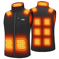 Techstuph Gilet Riscaldato Uomo con 3 Temperature Regolabili 11 Zone di Riscaldamento