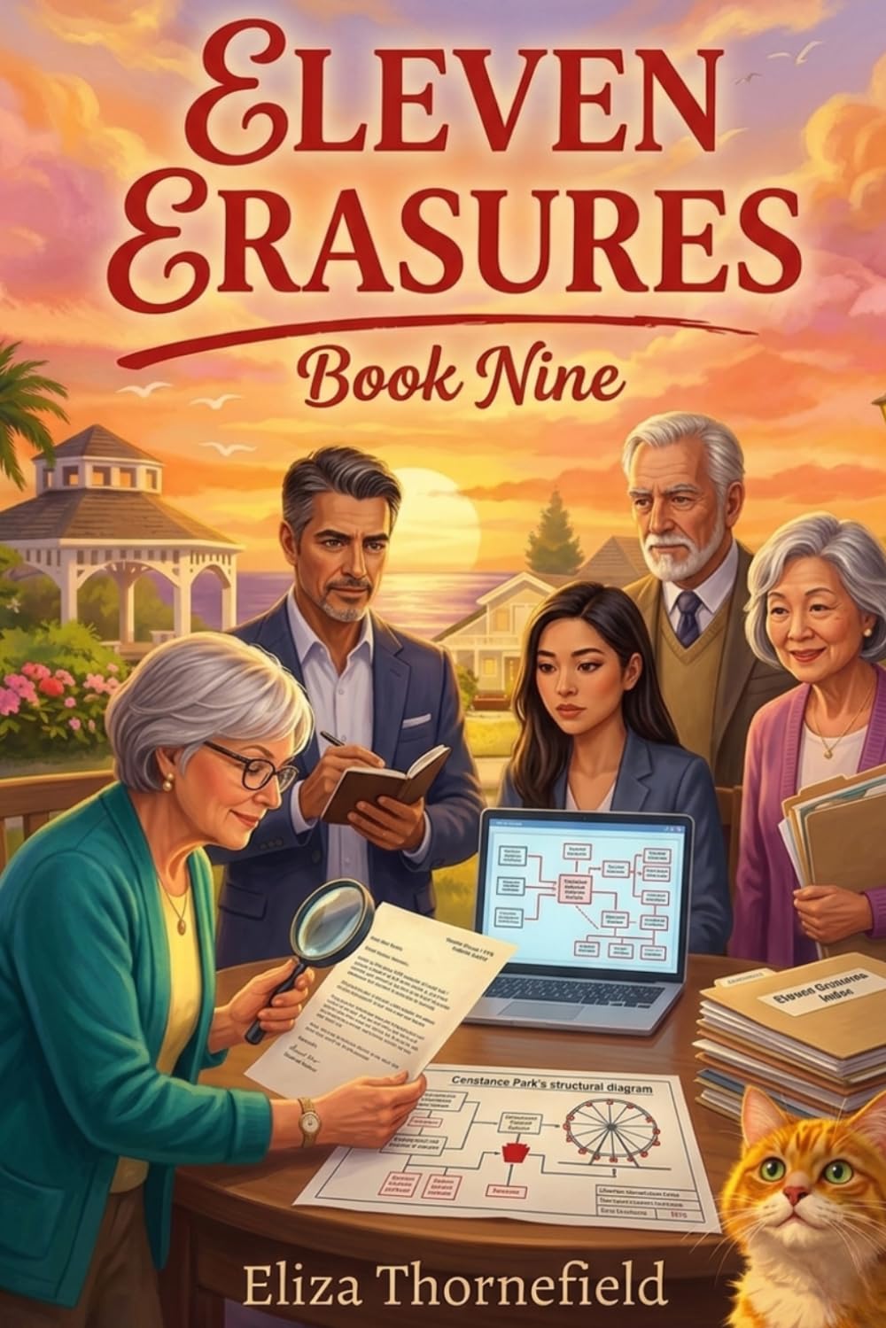 Eleven Erasures: A Senior Sleuth Cozy Mystery (Sunset Village Mystery Club)