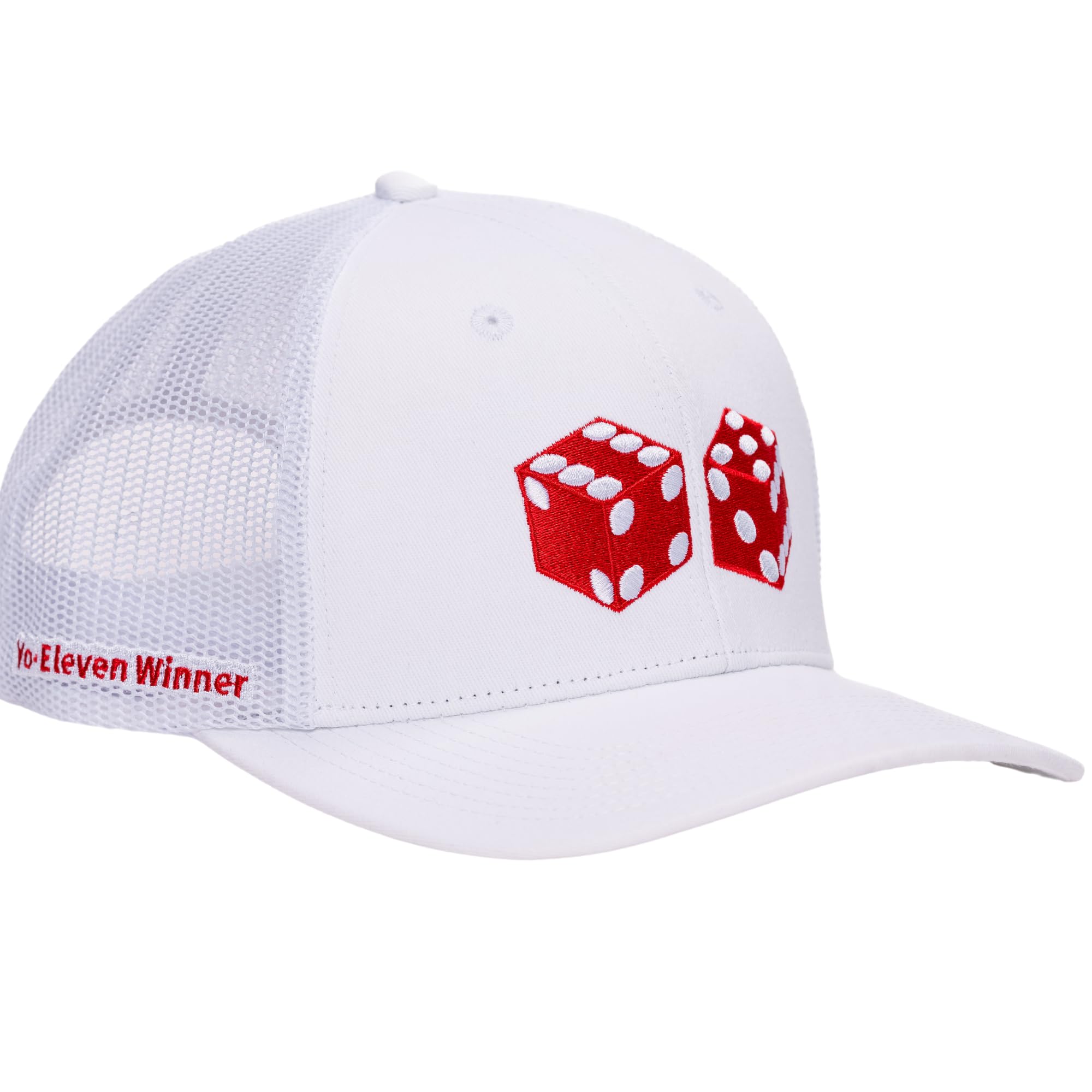 Front Line Winner Craps Hat for Men & Women Breathable Mesh, Trucker Hat, Gambler Hat, Gambling Gifts, Lucky Hat, Dice Cap