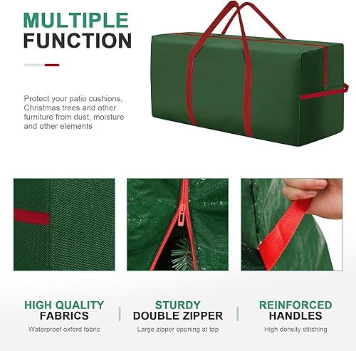 Miniatura 4 de Bolsa de almacenamiento para árbol de Navidad para árbol de Navidad de hasta 9 pies, 65 pulgadas de largo x 15 pulgadas de ancho x 30 pulgadas de