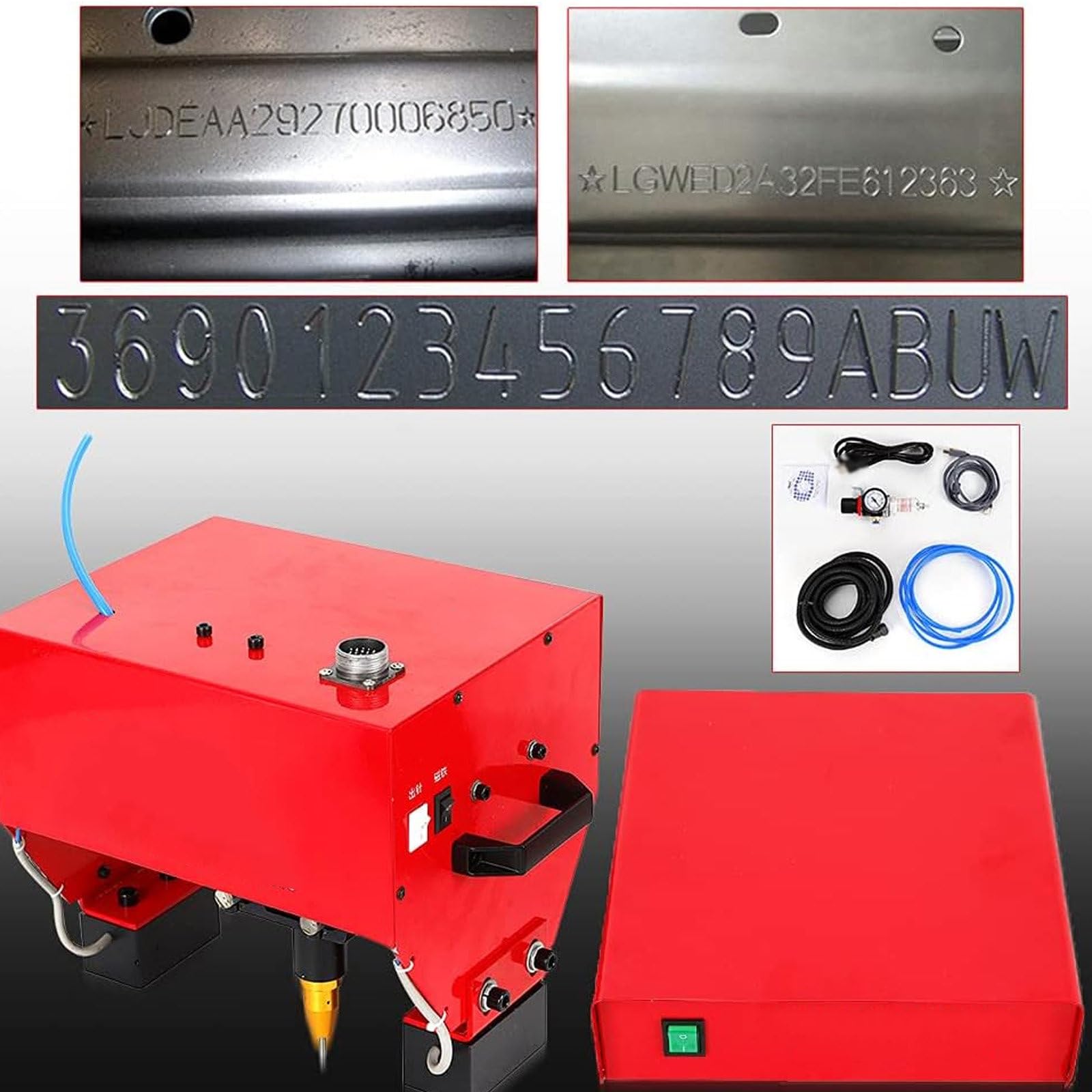 NarzęDzie Do Znakowania CzęśCi PrzemysłOwych Pneumatycznych 135 X 50 Mm, Niskoszumowe UrząDzenie Do Grawerowania Kropkowego Rur Stalowych, CylindróW
