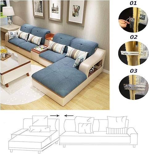 Miniatura 5 de Awen+ Paquete de 4 tornillos de conector de sofá seccional, piezas de repuesto para sofá seccional, muebles