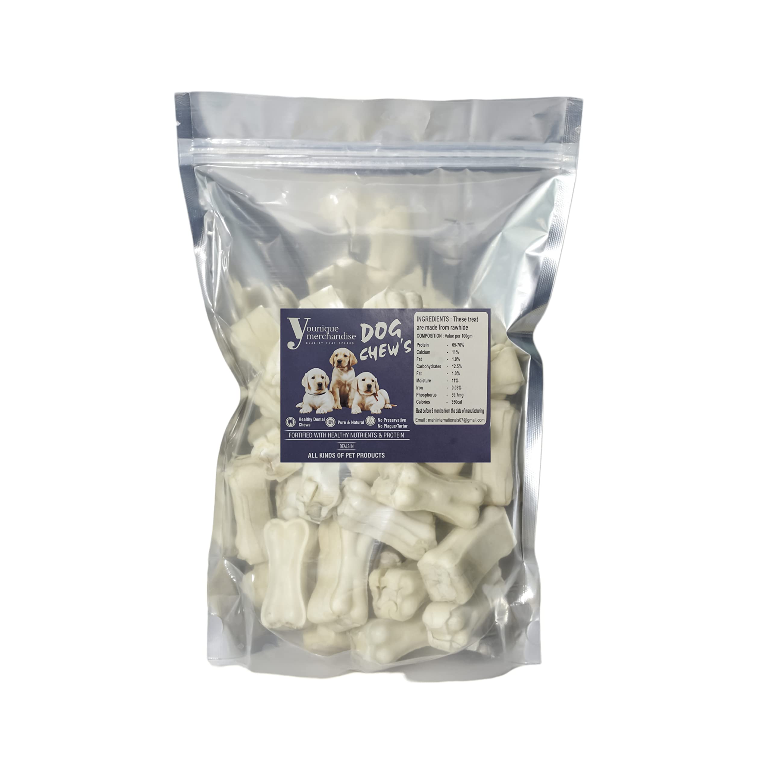 YOUNIQUE MERCHANDISE 2 Inch Rawhide Calcium Pressed Dog Chew Long Lasting Bone for Dogs Makes Teeth and Gums Healthy (Pack of 30) (B0CVXYB9K2) Amazon Price History, Amazon Price Tracker