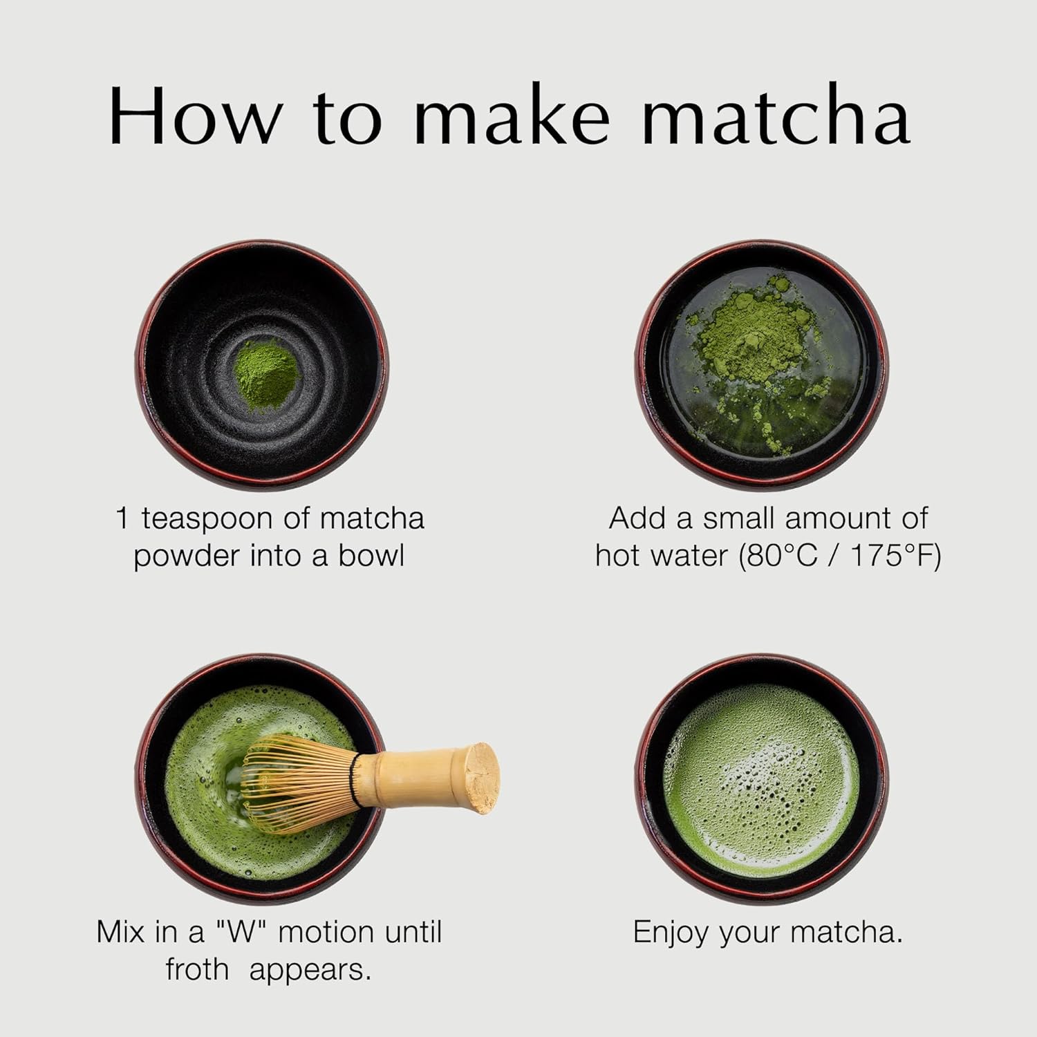 Handmade Japanese Matcha Bowl, Mino Ware Stoneware Tea Bowl (Red Brush)