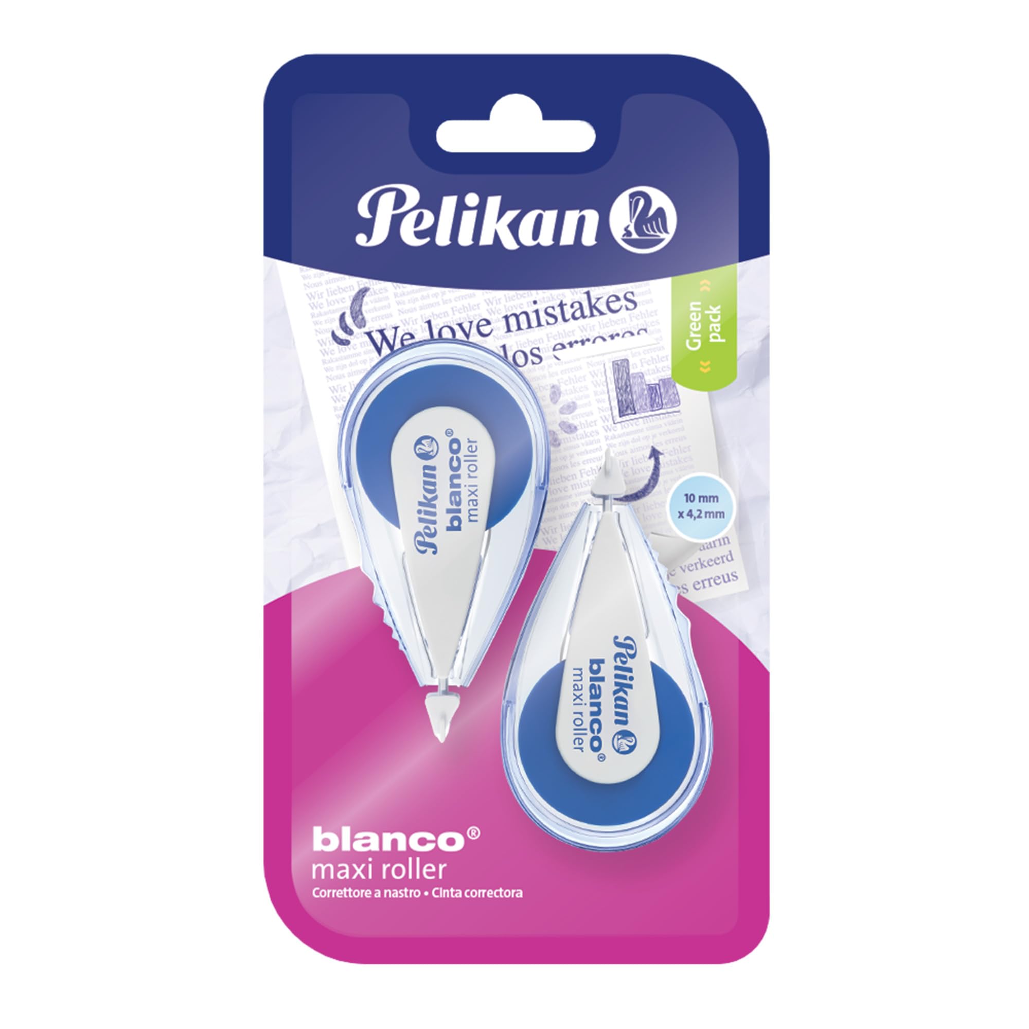 Pelikan Correttore a Nastro Blanco Maxi Roller XXL 4.2mm x 10m 2 Unità