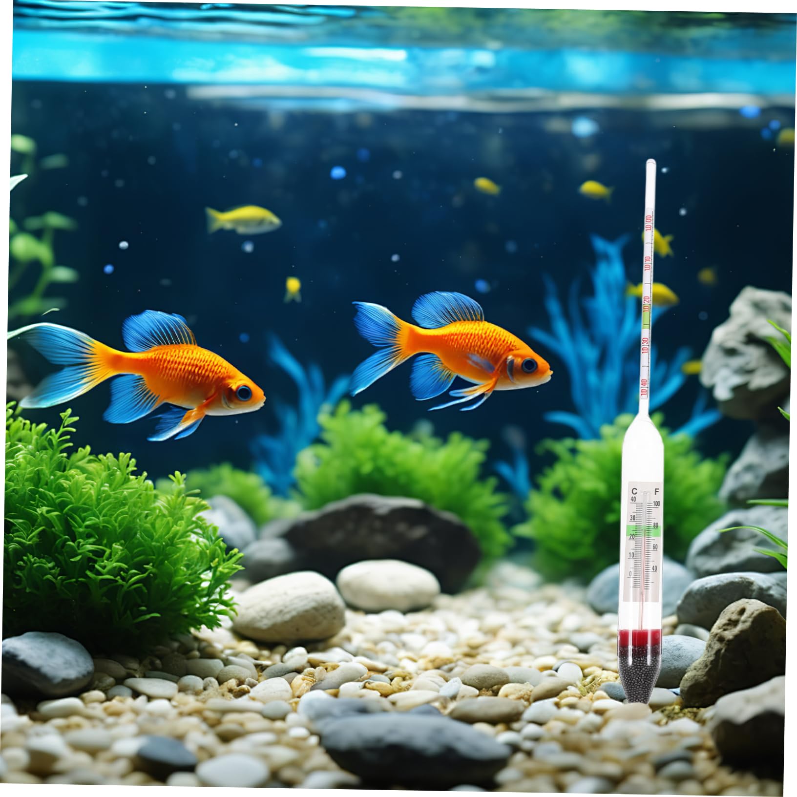 Densitometer für Aquarien und Meerwasserdensitometer aus Glas Schwimmendes Hydrometer zur Manuellen Salzgehaltsmessung von Wasserproben in Salz und Schwimmbadwasser