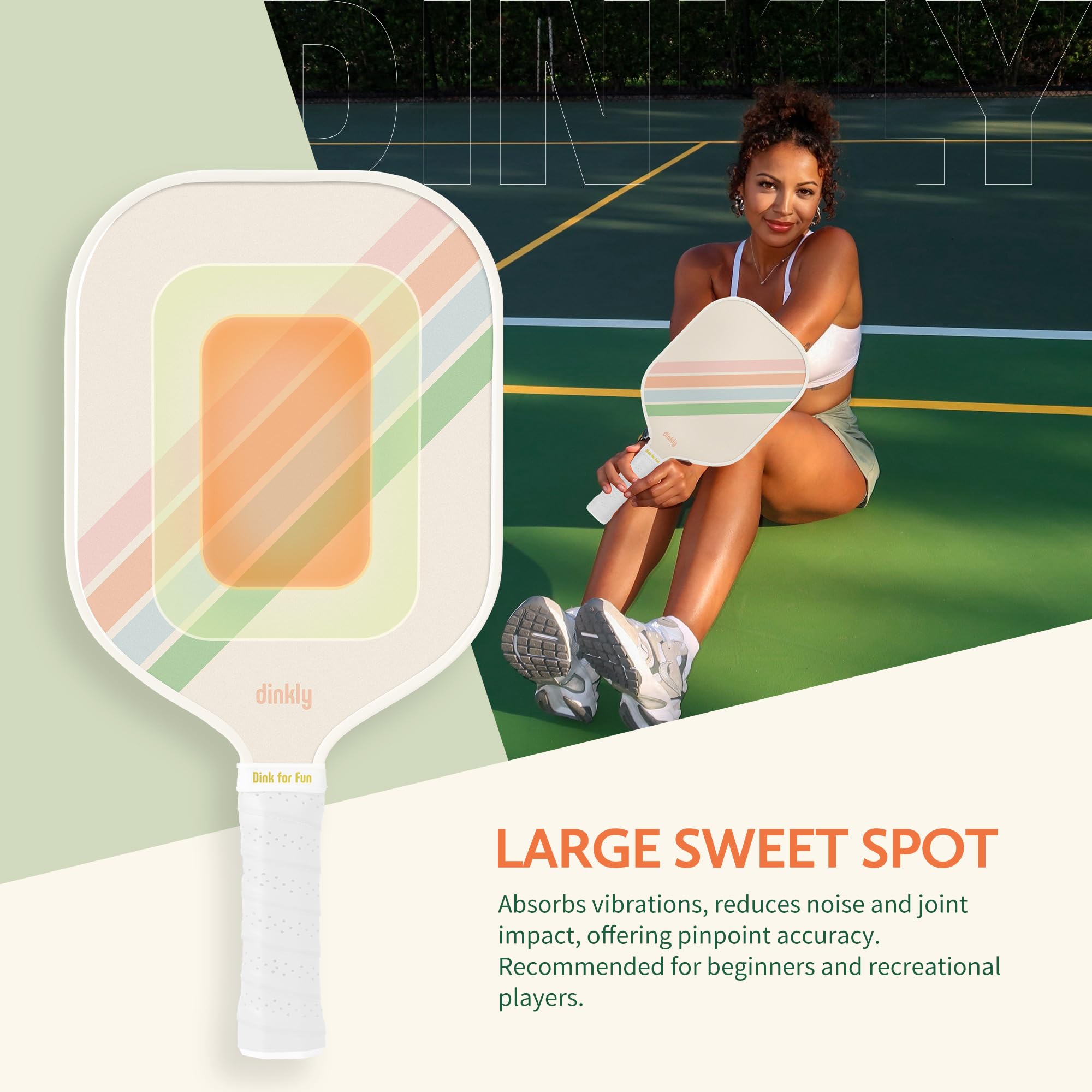 Set di 2 racchette da pickleball in grafite, approvate USAPA, 2 racchette da pickleball, 4 palline e 1 borsa per il trasporto, set di palline rosa per sottaceti per uomini, donne principianti, in