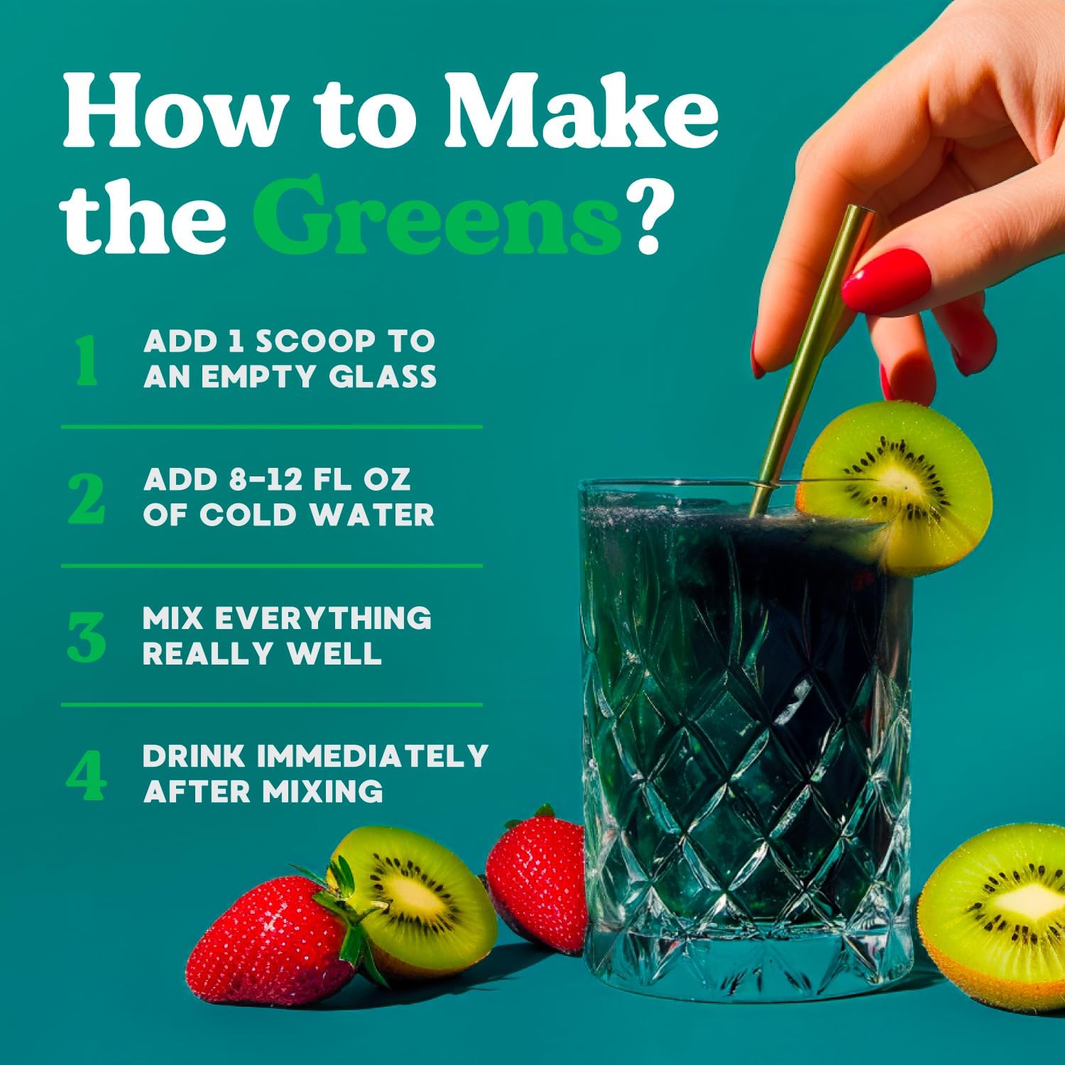 Simply Blossom Nutrition Daily Greens & Superfood Powder + Collagen + Probiotics for Women's Digestive Health & Bloating Relief. Help Your Health Bloom - 30 Day Supply - Strawberry Kiwi