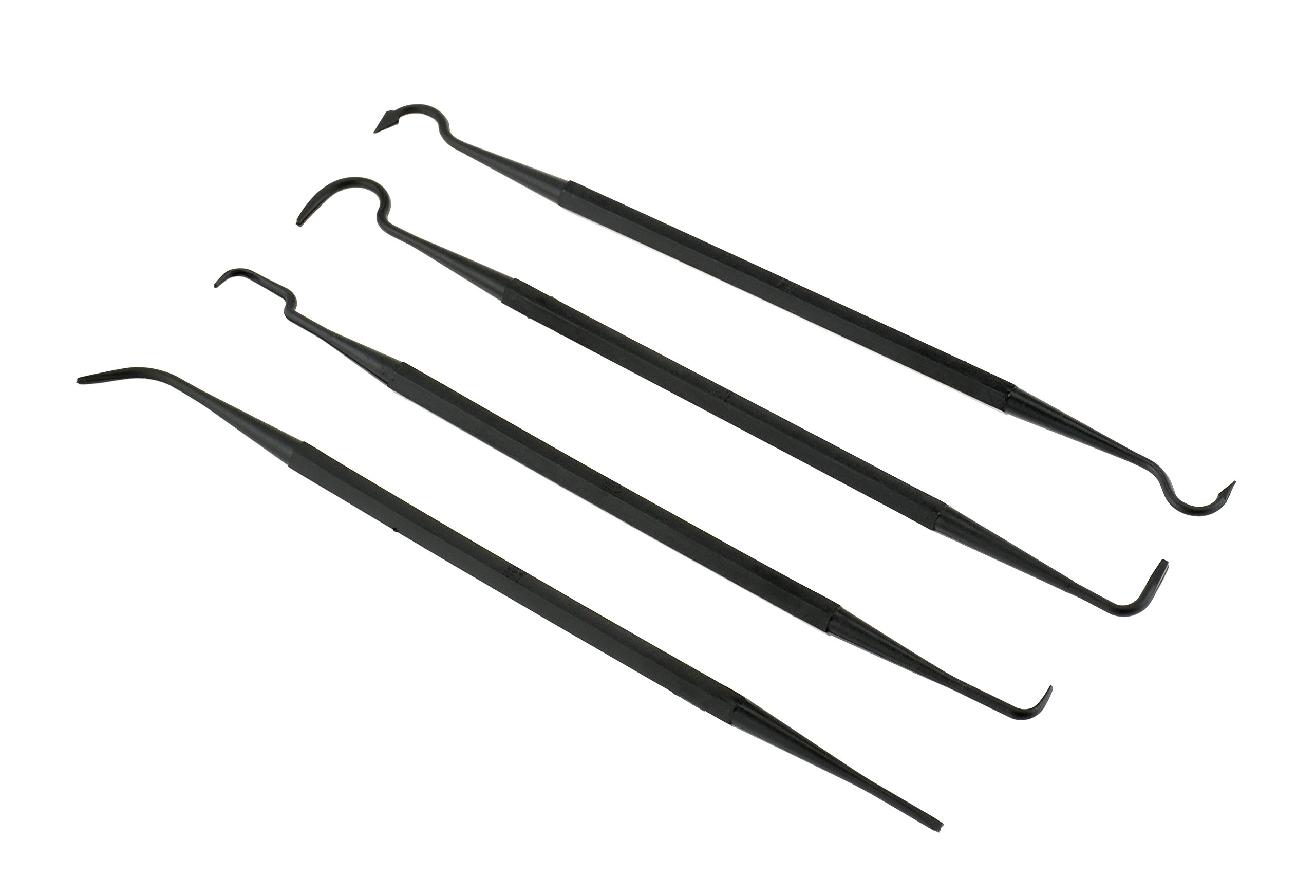SE 7-1/4 Inch Double-Ended Nylon Pick Set for Cleaning & Detailing - Automotive, Crafts, Gun Maintenance - Assorted Tip Shapes - DD-44P
